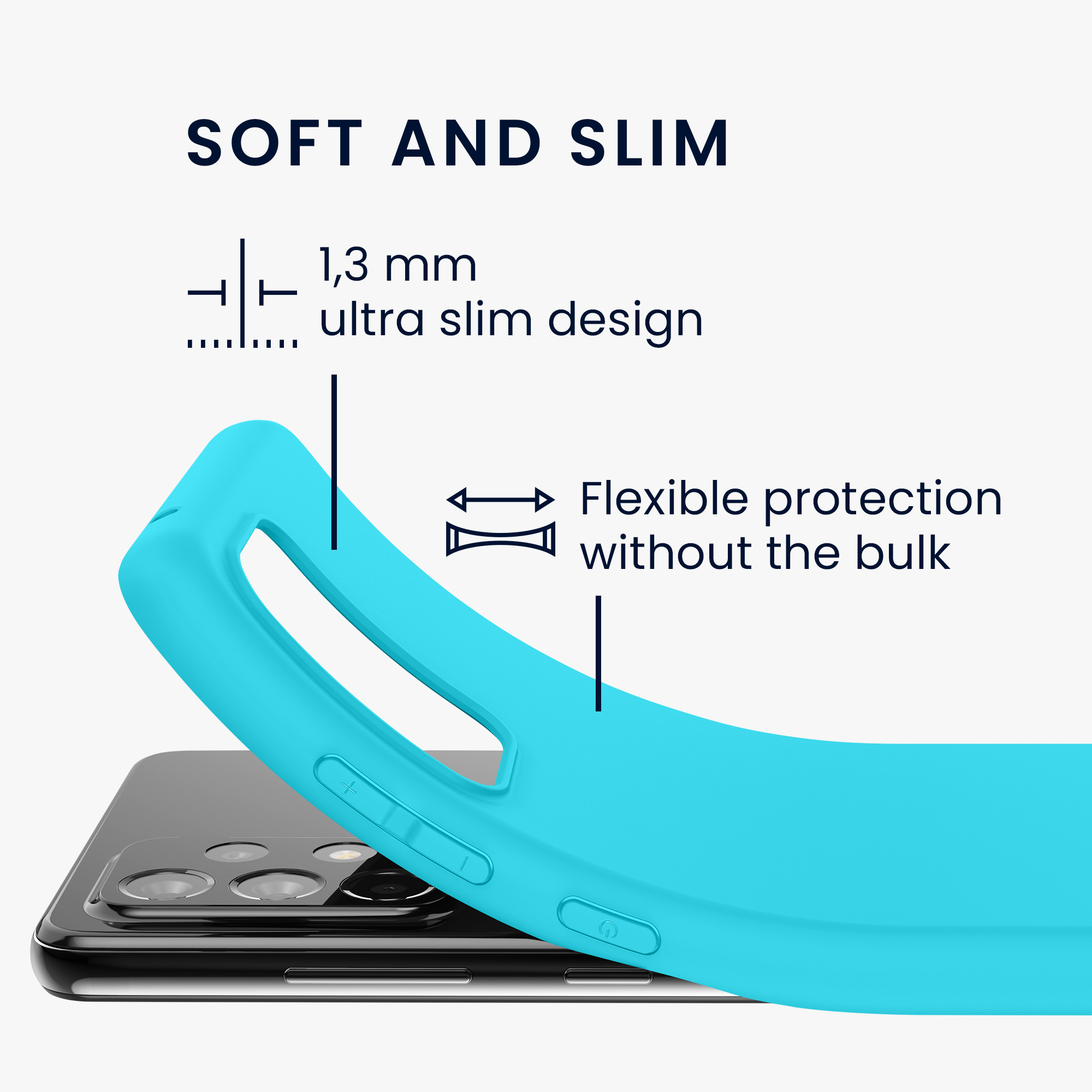 Kryt na mobil Samsung Galaxy A52 / A52 5G / A52s 5G kwmobile TPU Oceánová modrá
