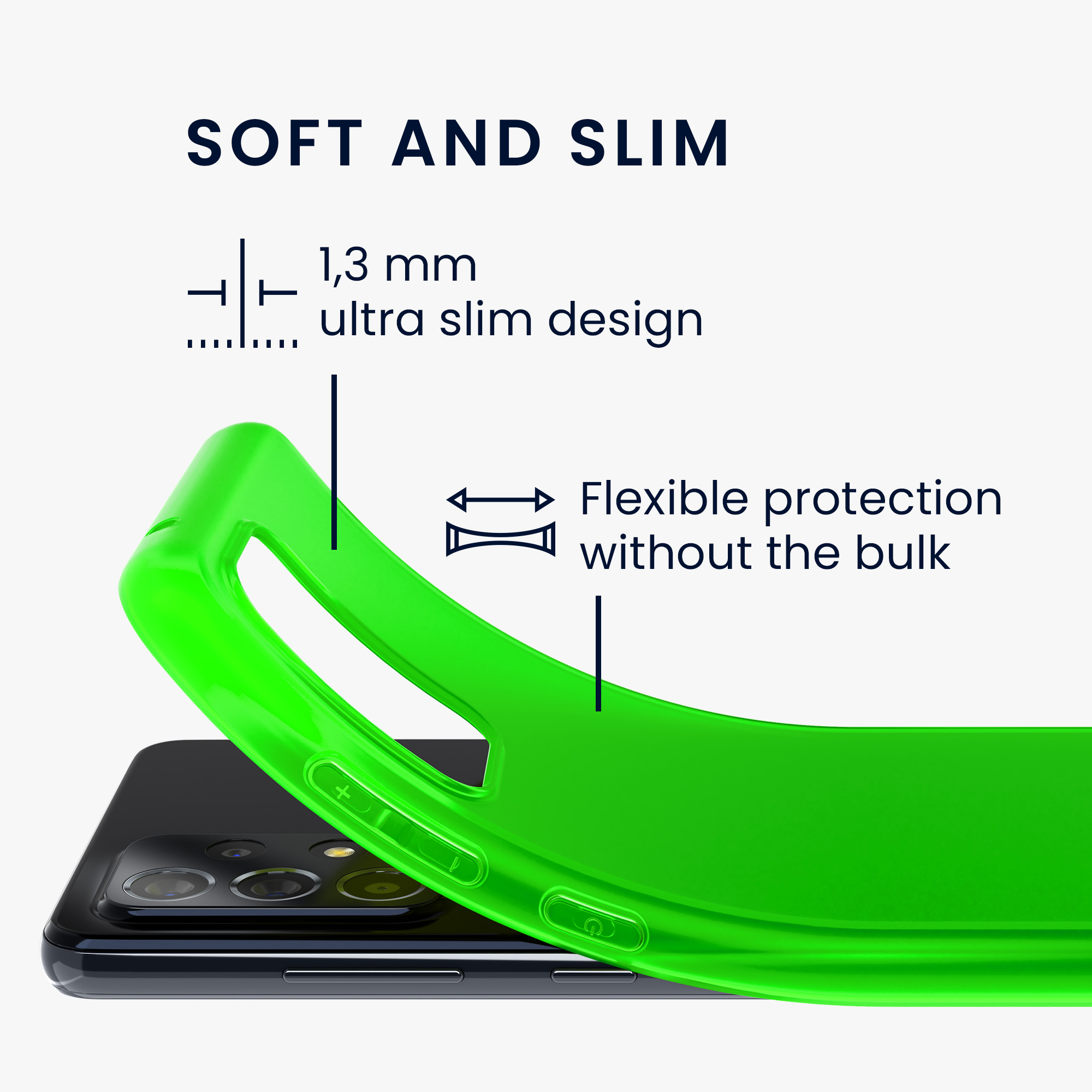 Kryt na mobil Samsung Galaxy A52 / A52 5G / A52s 5G kwmobile TPU Neonová zelená
