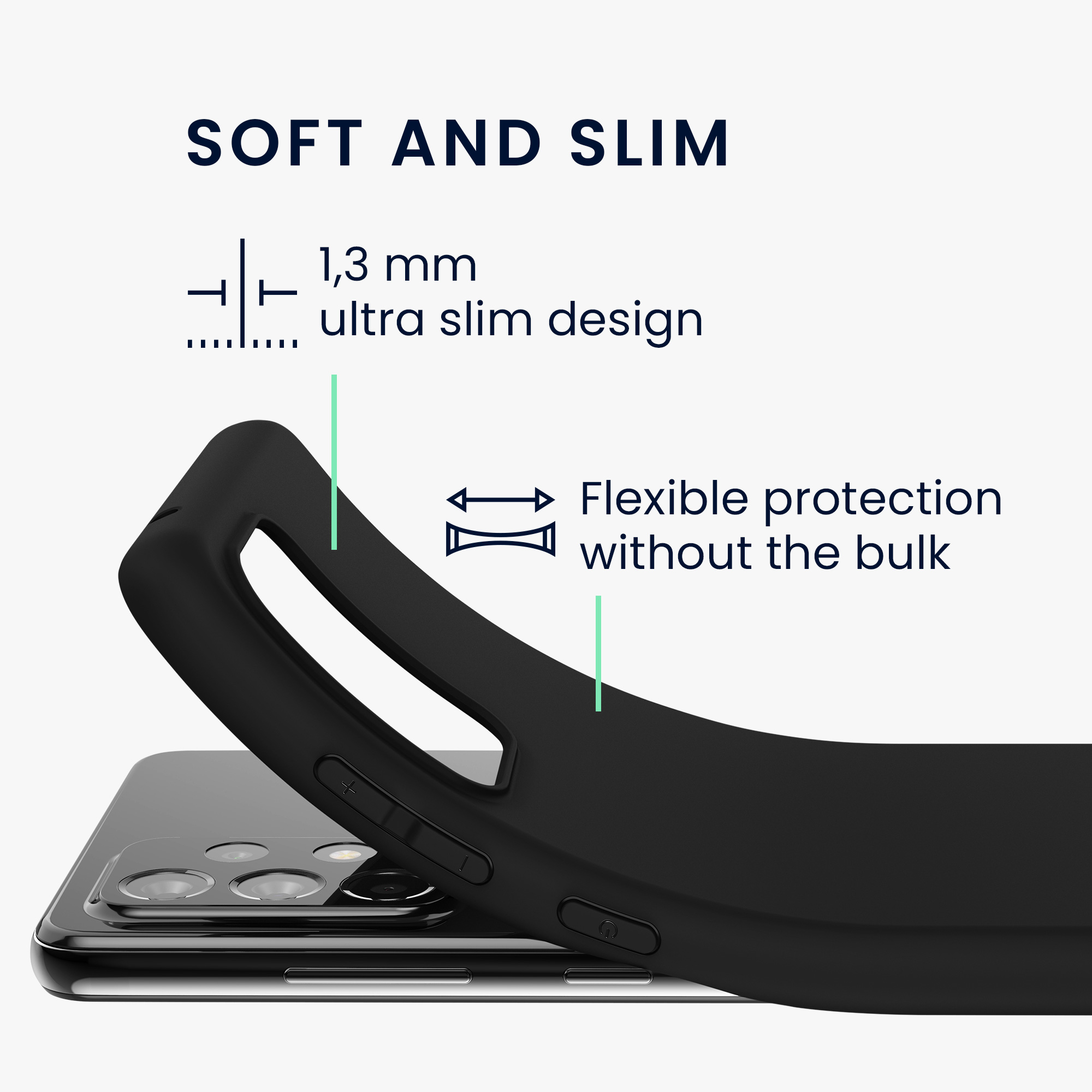 Kryt na mobil Samsung Galaxy A52 / A52 5G / A52s 5G kwmobile TPU Matná černá