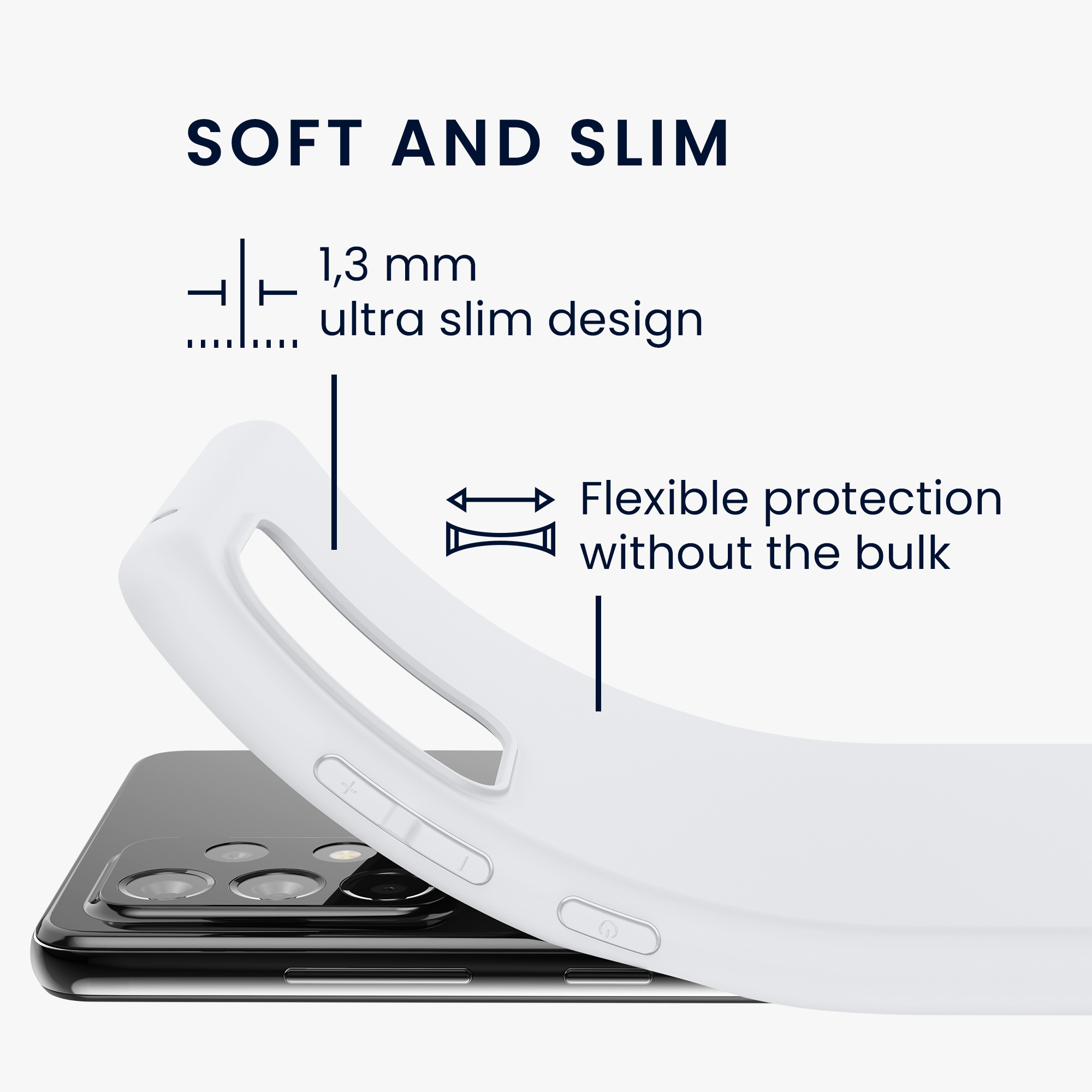 Kryt na mobil Samsung Galaxy A52 / A52 5G / A52s 5G kwmobile TPU Matná bílá