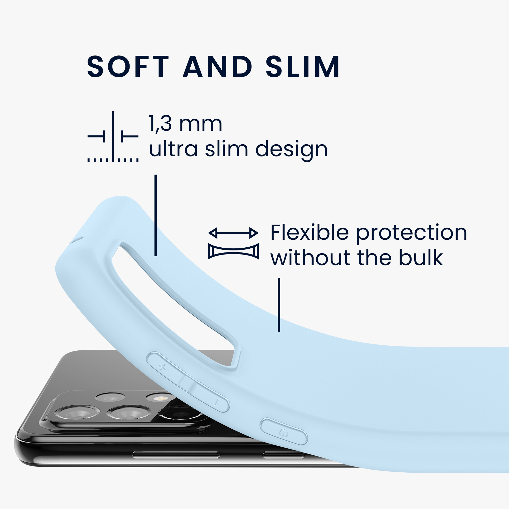 Kryt na mobil Samsung Galaxy A52 / A52 5G / A52s 5G kwmobile TPU Light Blue Matte