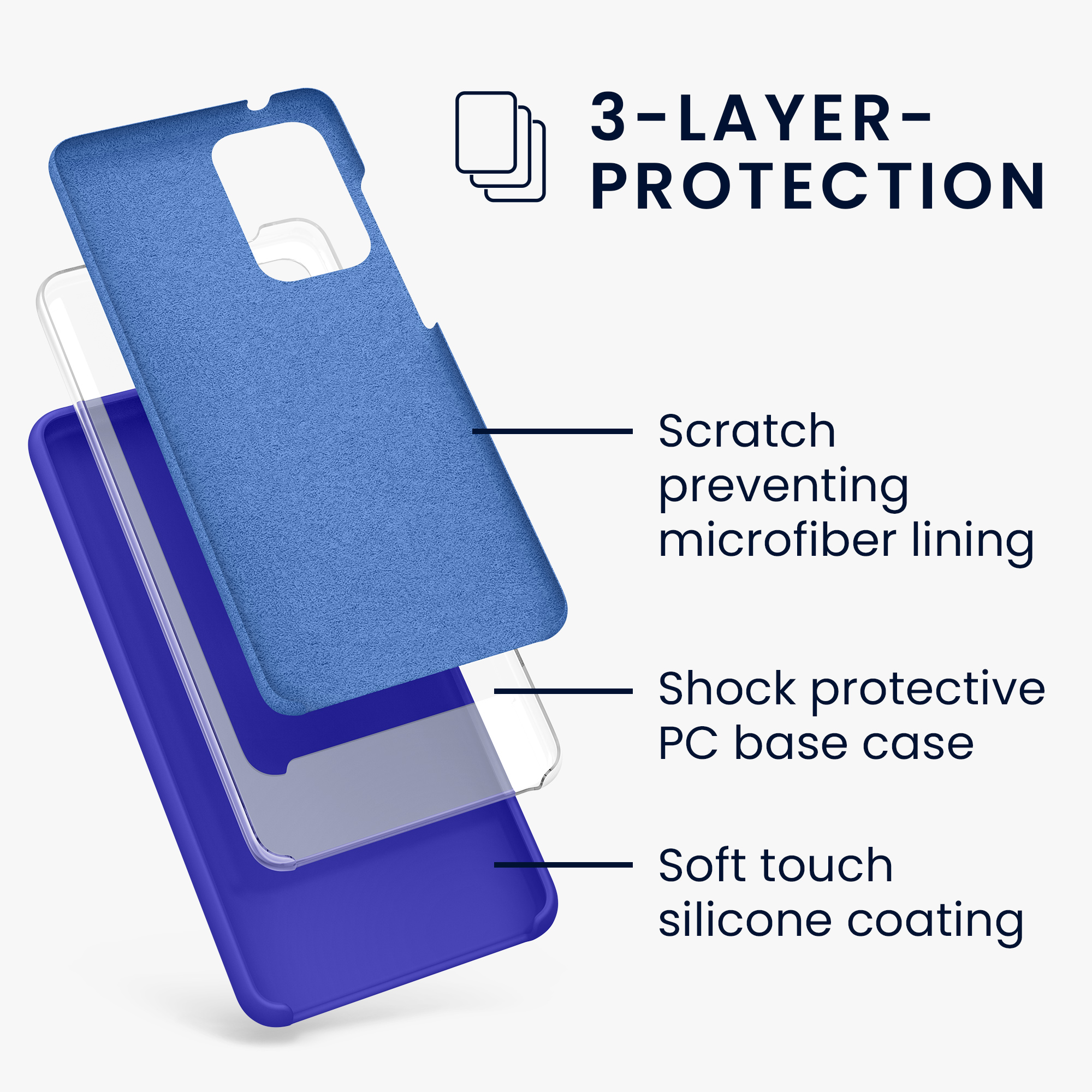 Kryt na mobil Samsung Galaxy A52 / A52 5G / A52s 5G kwmobile TPU Baltická modrá