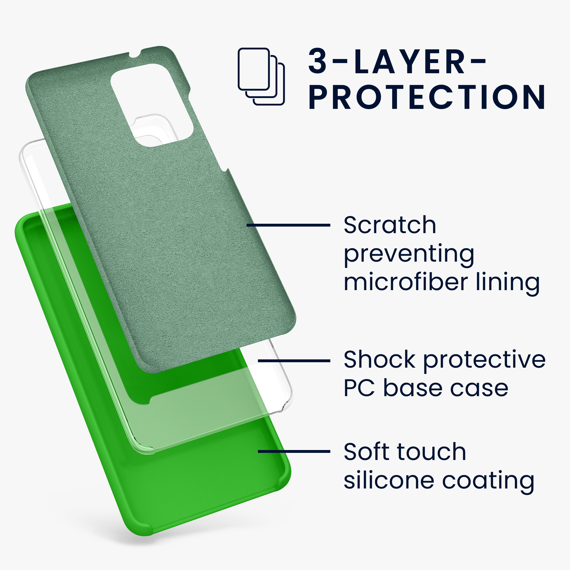 Kryt na mobil Samsung Galaxy A52 / A52 5G / A52s 5G kwmobile TPU Limetková zelená