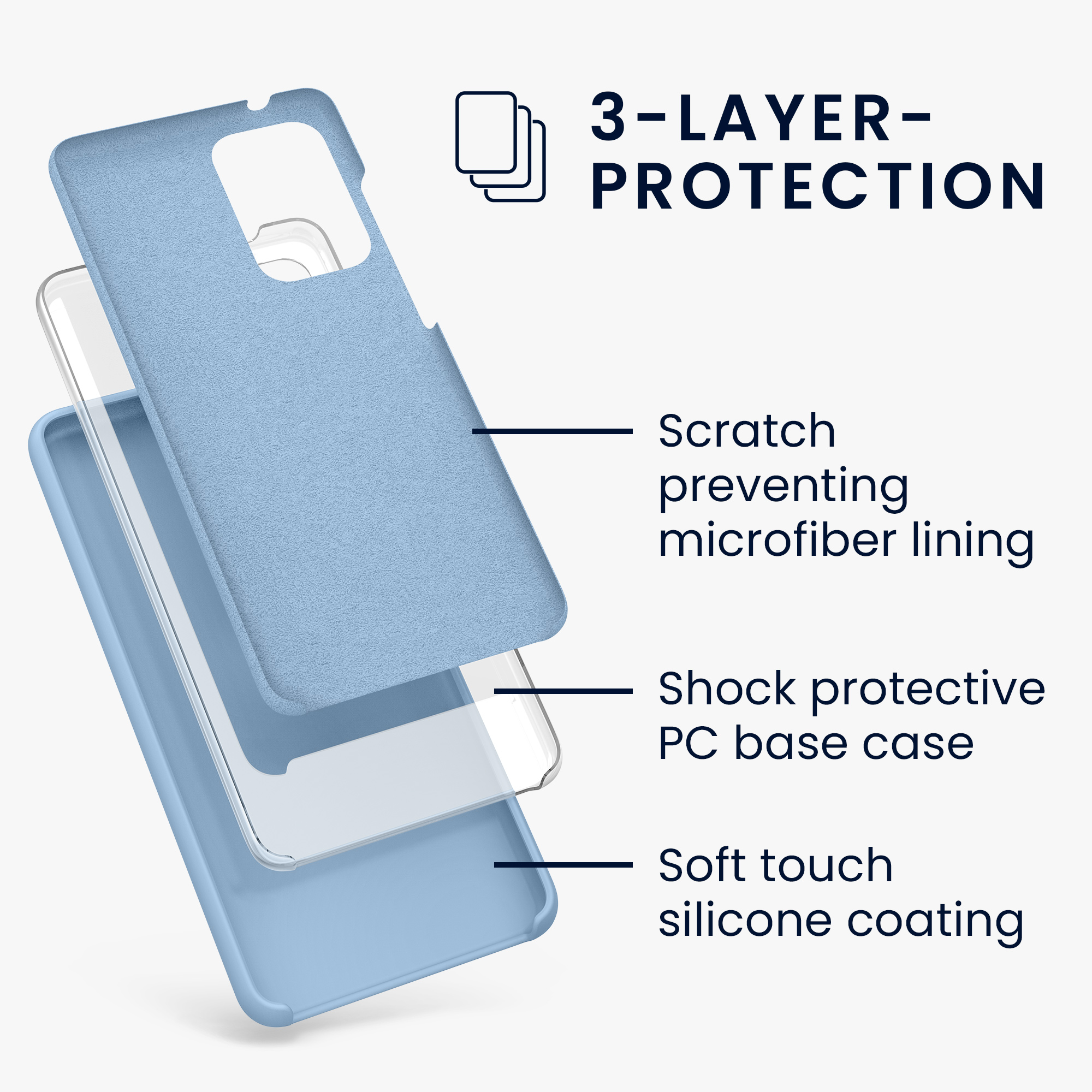 Kryt na mobil Samsung Galaxy A52 / A52 5G / A52s 5G kwmobile TPU Holubí modrá