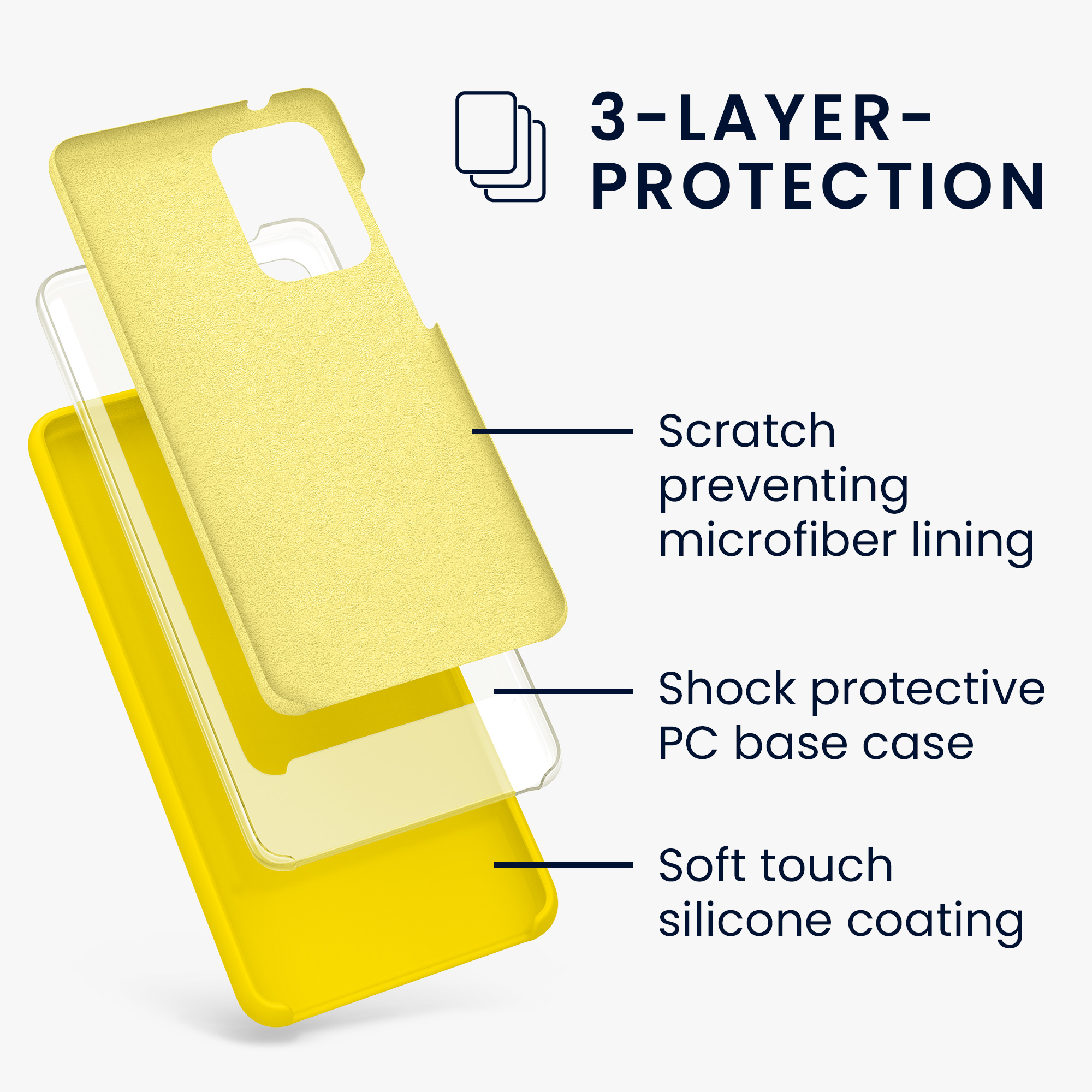 Kryt na mobil Samsung Galaxy A52 / A52 5G / A52s 5G kwmobile TPU Zářivá žlutá