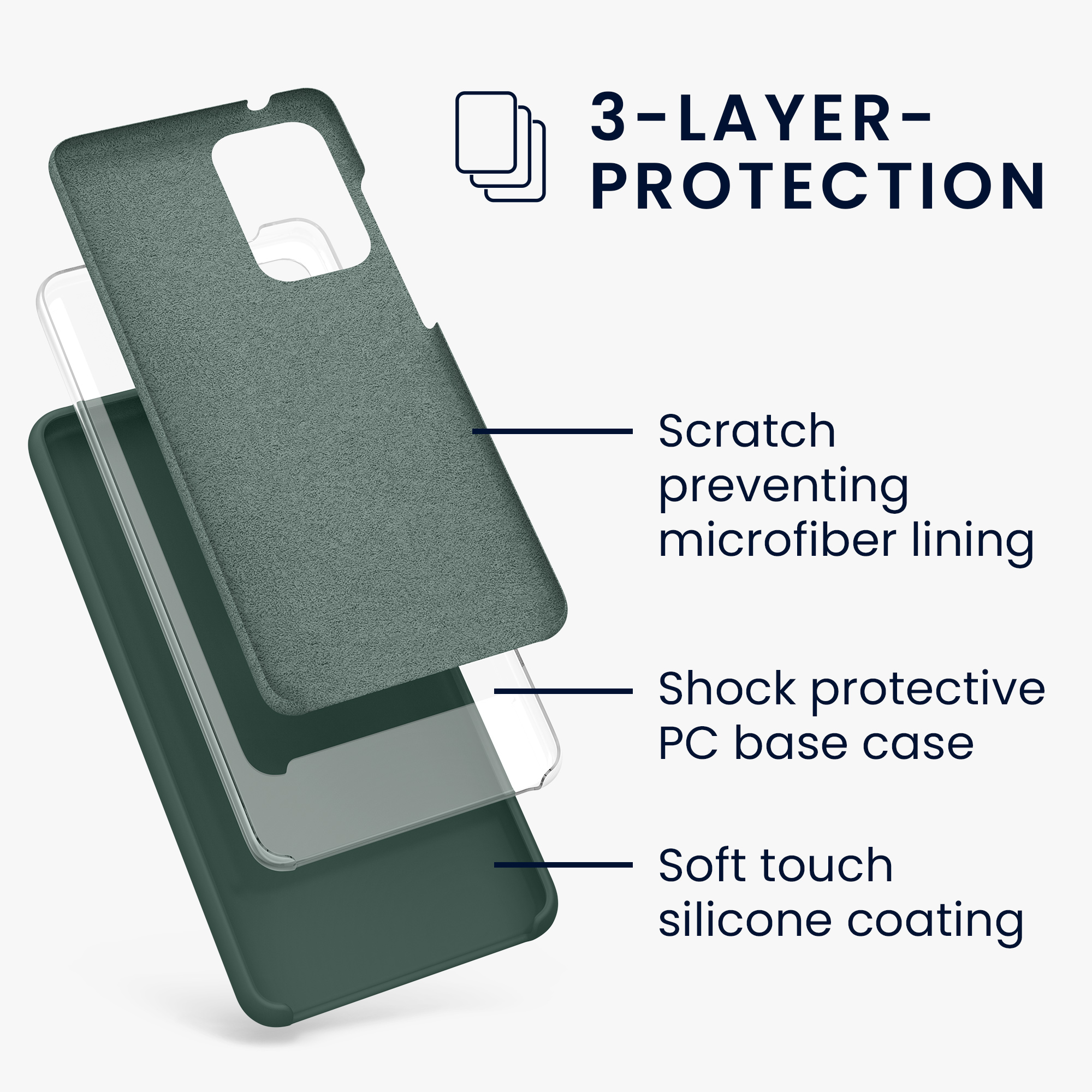 Kryt na mobil Samsung Galaxy A52 / A52 5G / A52s 5G kwmobile TPU Modro-zelená