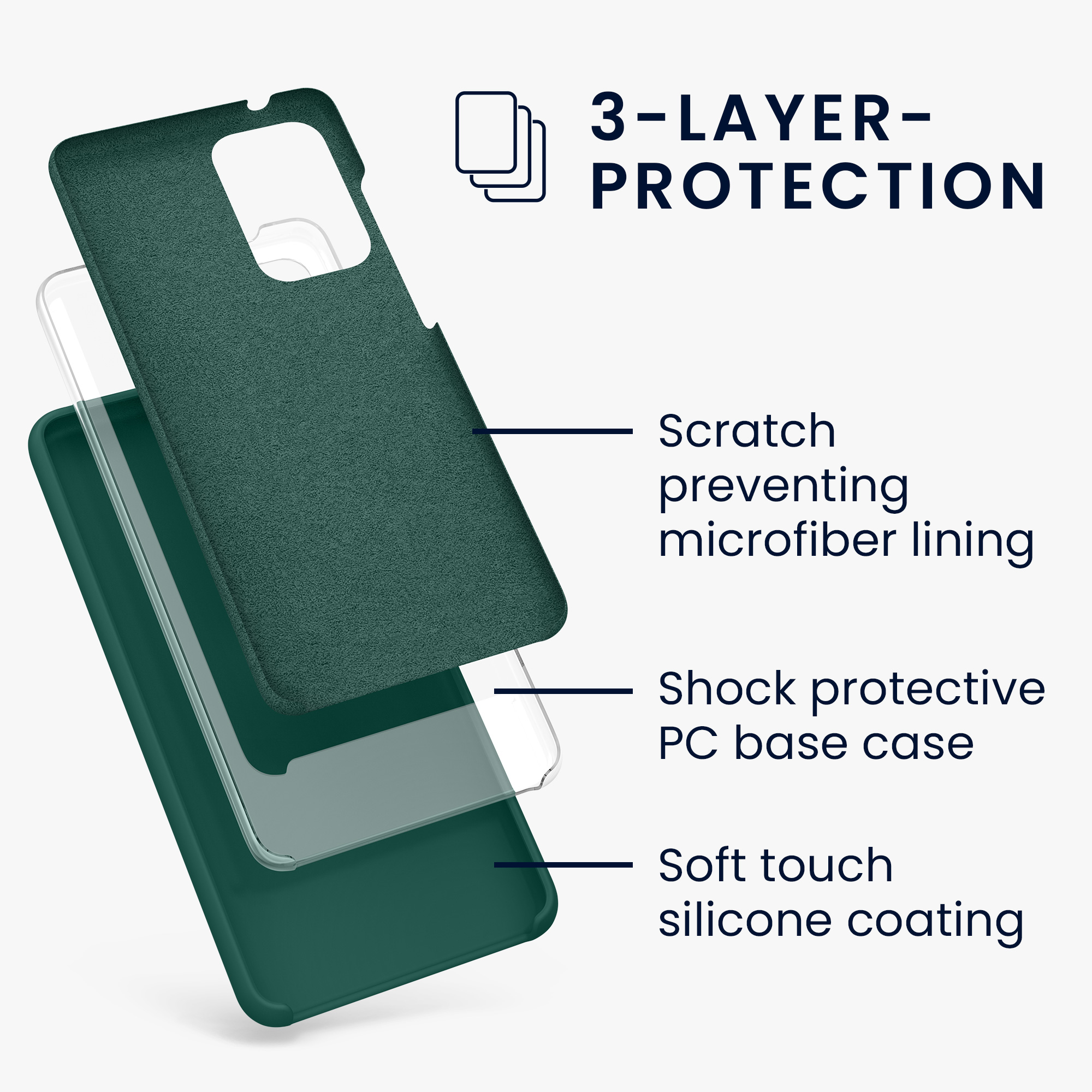 Kryt na mobil Samsung Galaxy A52 / A52 5G / A52s 5G kwmobile TPU Tyrkysová zelená