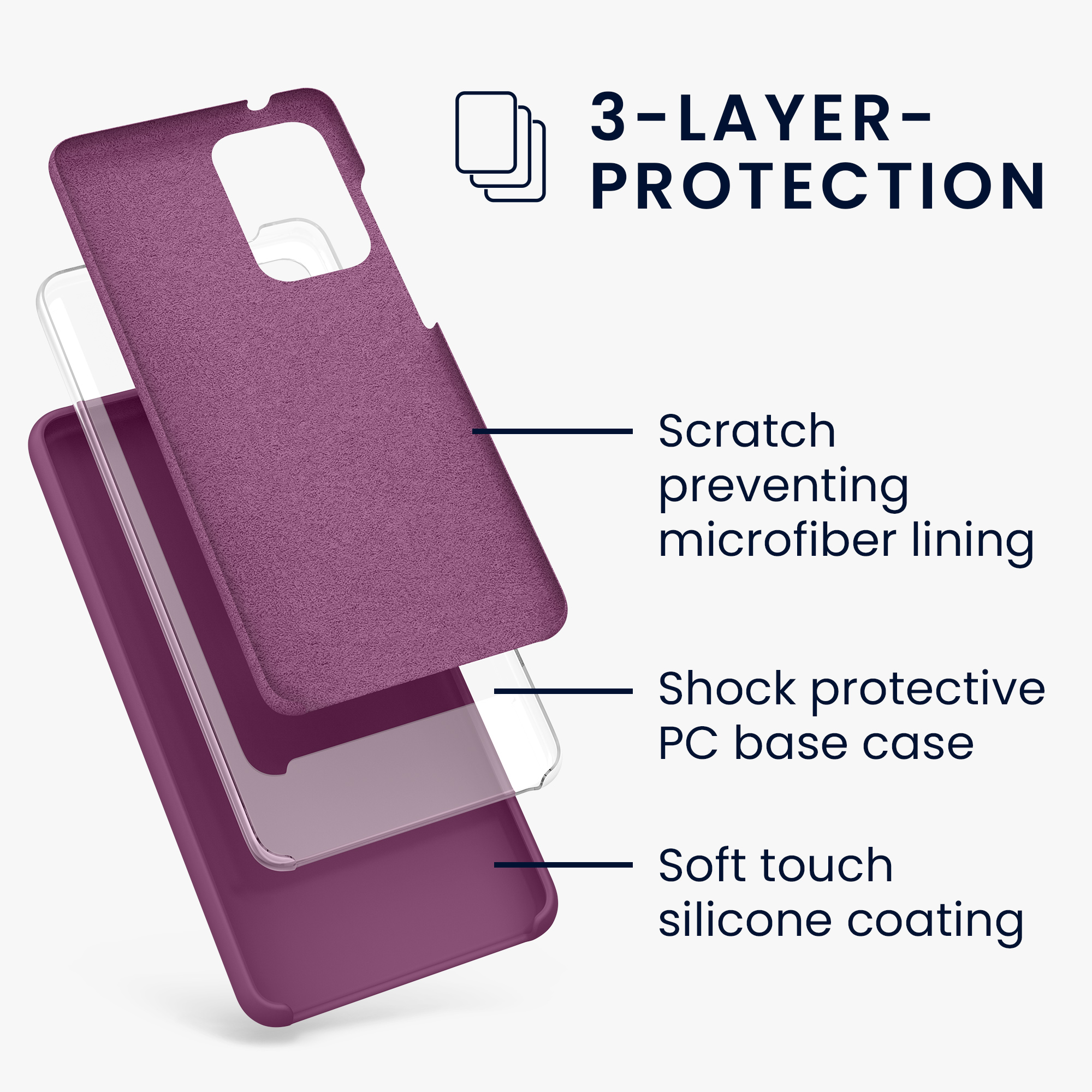 Kryt na mobil Samsung Galaxy A52 / A52 5G / A52s 5G kwmobile TPU Bordeaux fialová