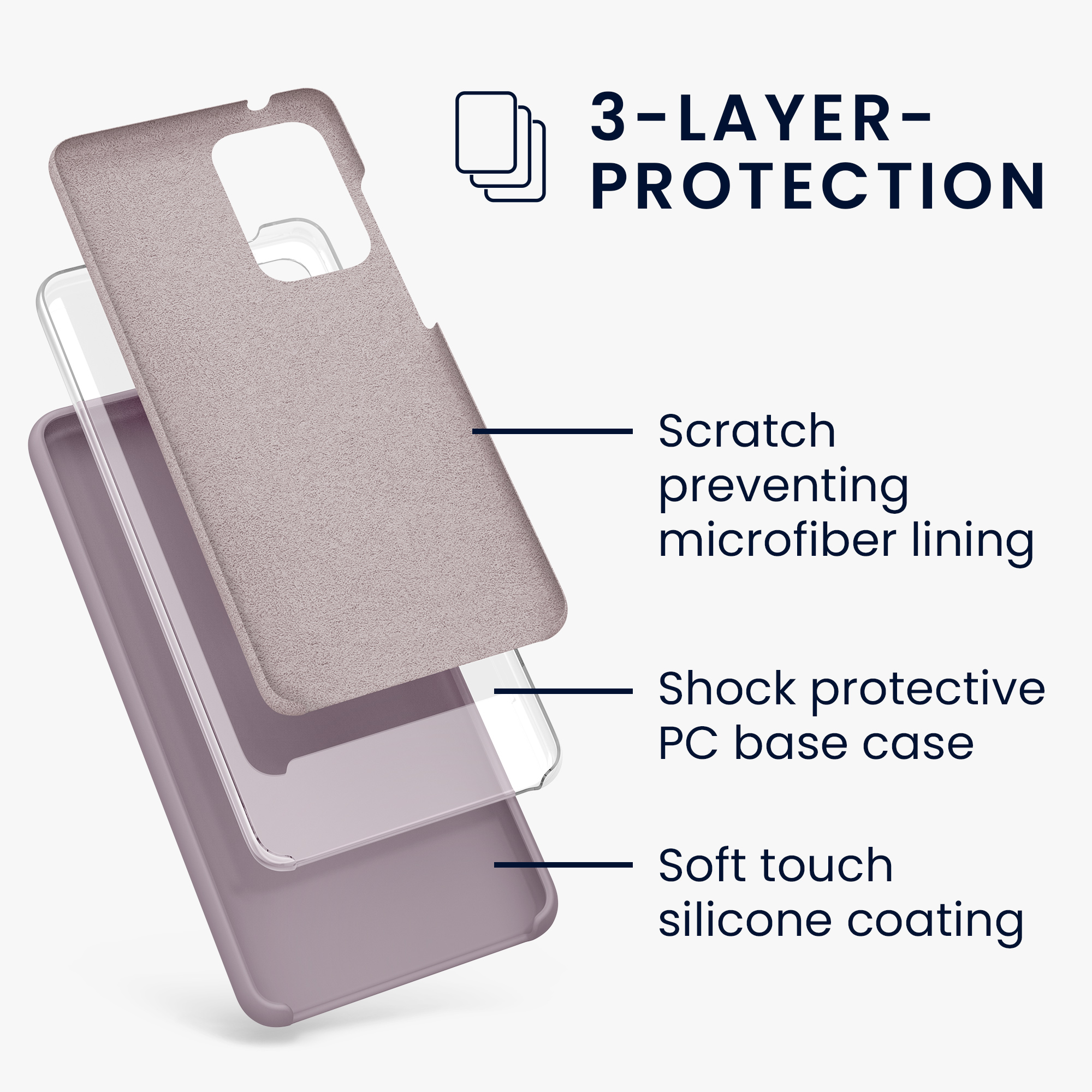 Kryt na mobil Samsung Galaxy A52 / A52 5G / A52s 5G kwmobile TPU Fialový mrak