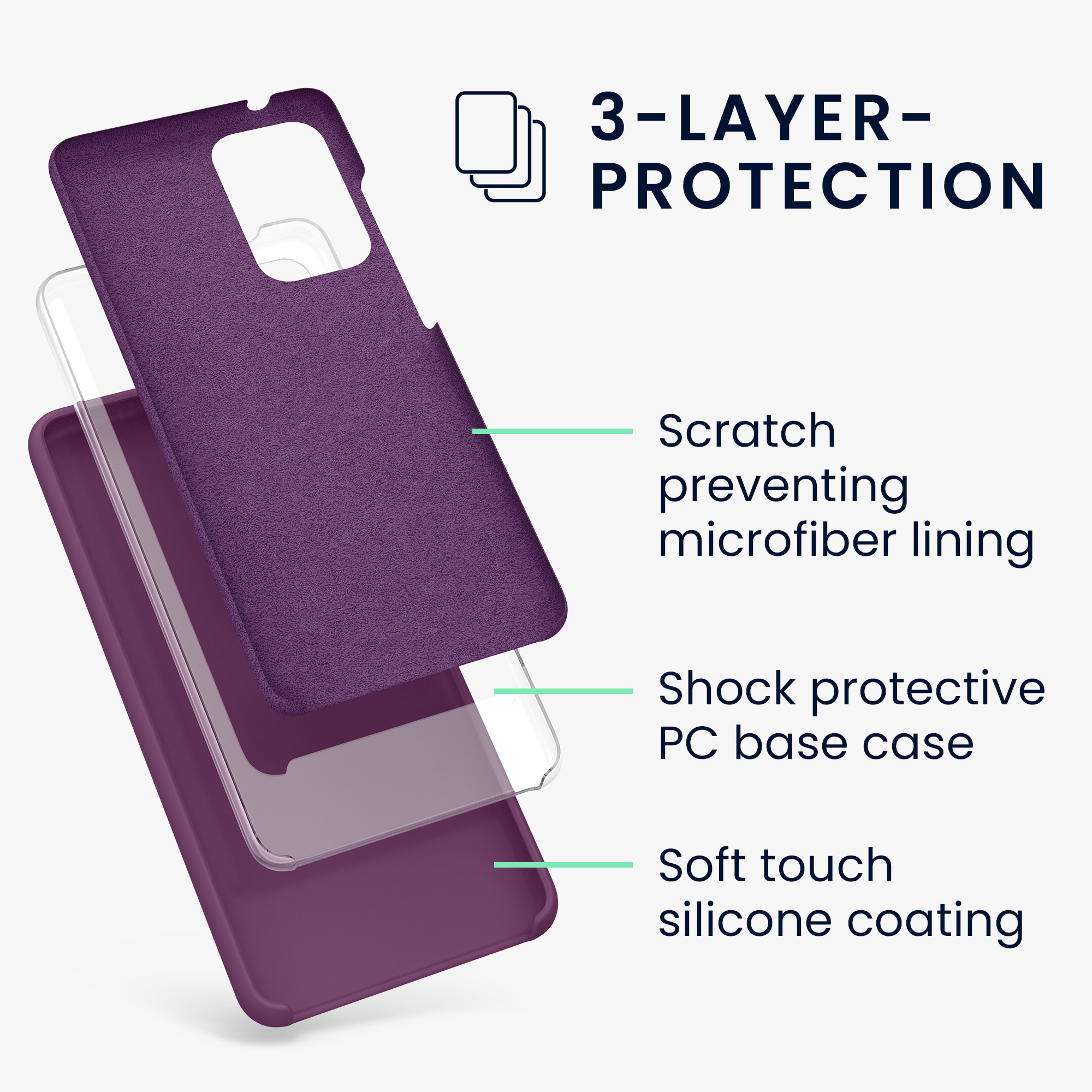 Kryt na mobil Samsung Galaxy A52 / A52 5G / A52s 5G kwmobile TPU Purpurová magenta
