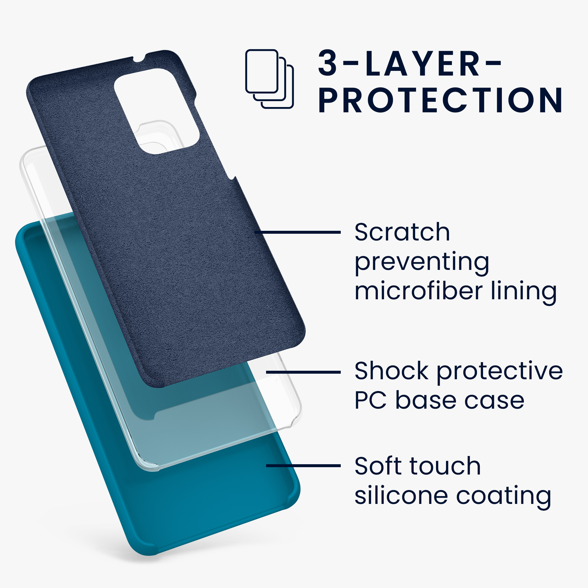 Kryt na mobil Samsung Galaxy A52 / A52 5G / A52s 5G kwmobile TPU Karibská modrá