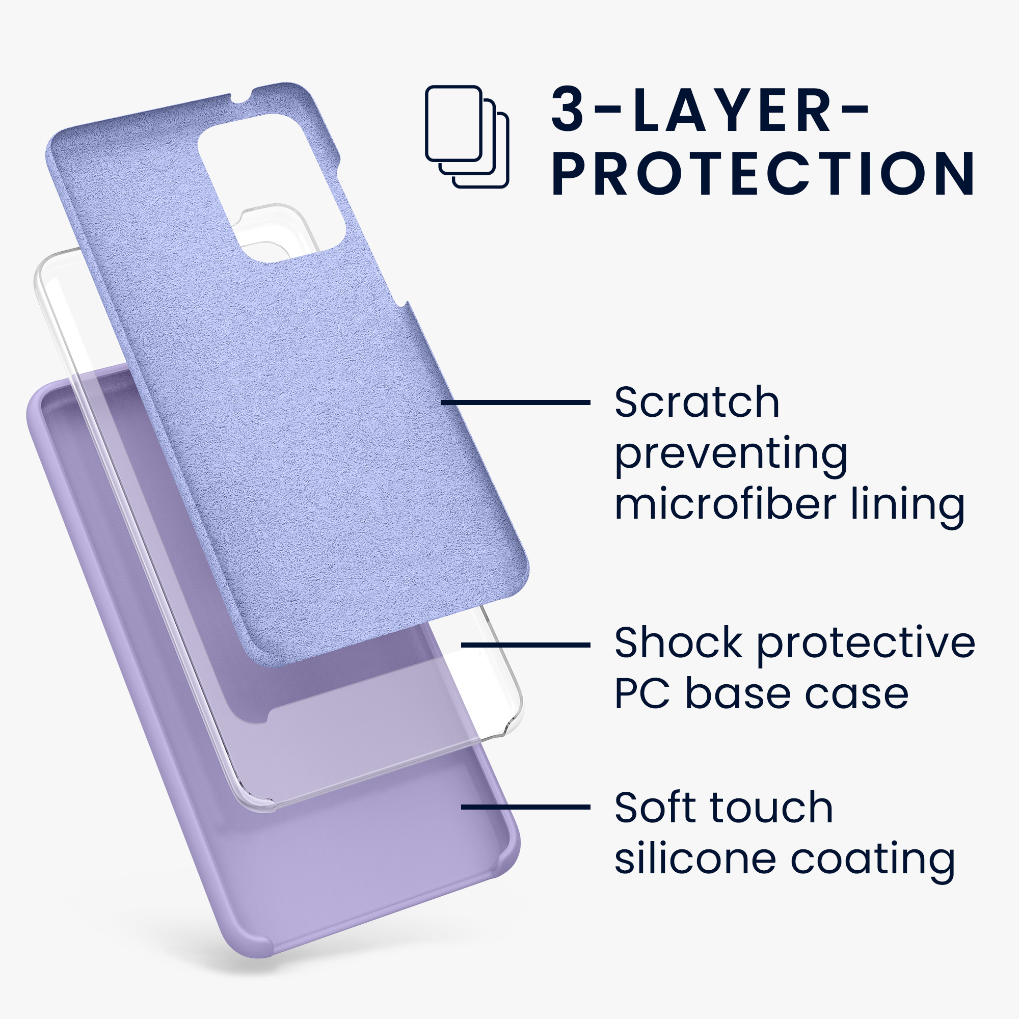 Kryt na mobil Samsung Galaxy A52 / A52 5G / A52s 5G kwmobile TPU Fialová