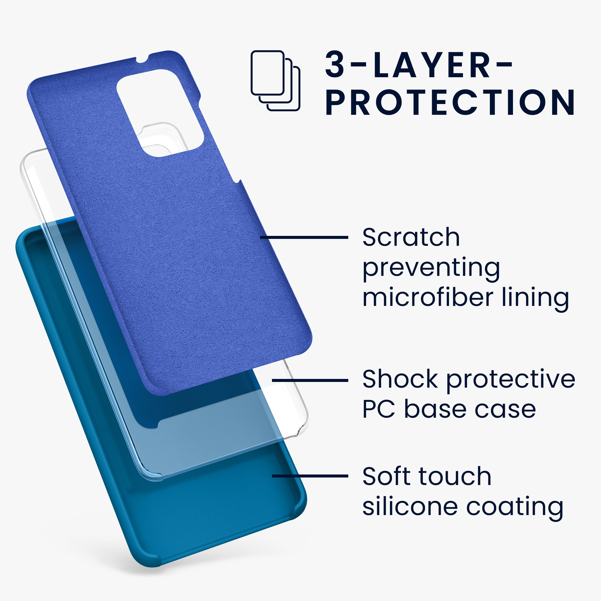 Kryt na mobil Samsung Galaxy A52 / A52 5G / A52s 5G kwmobile TPU Modrý útes