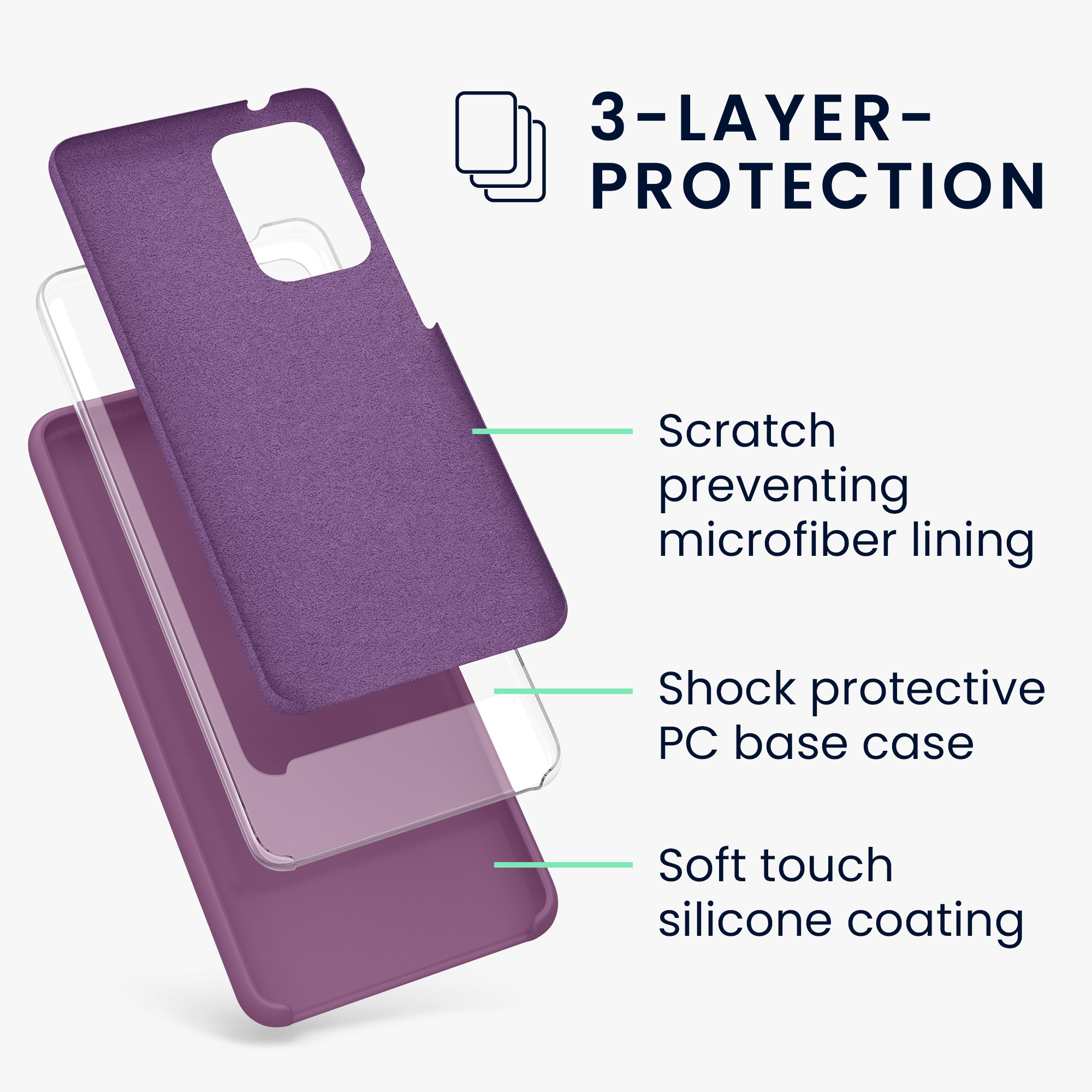 Kryt na mobil Samsung Galaxy A52 / A52 5G / A52s 5G kwmobile TPU Orchidejová fialová