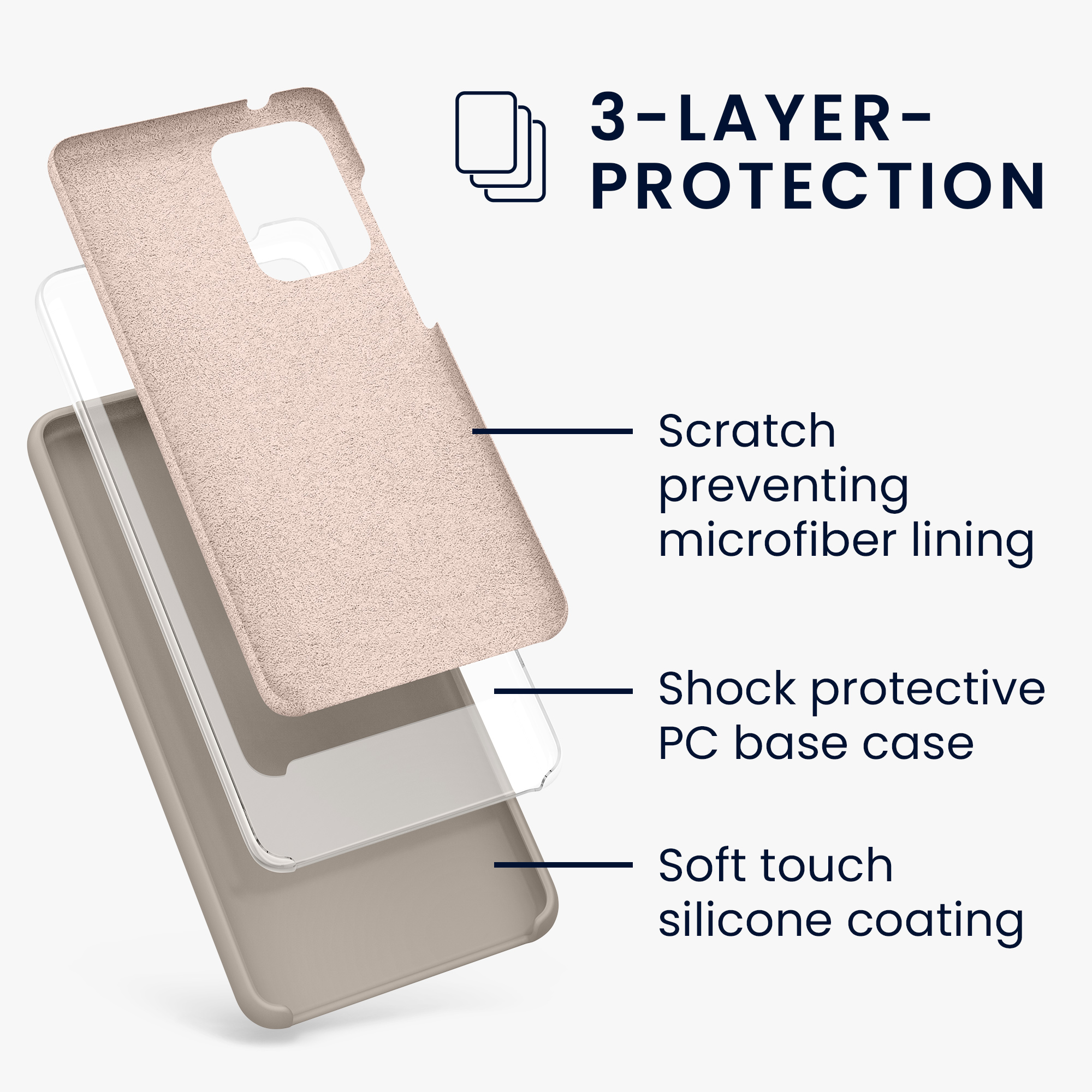 Kryt na mobil Samsung Galaxy A52 / A52 5G / A52s 5G kwmobile TPU Taupe