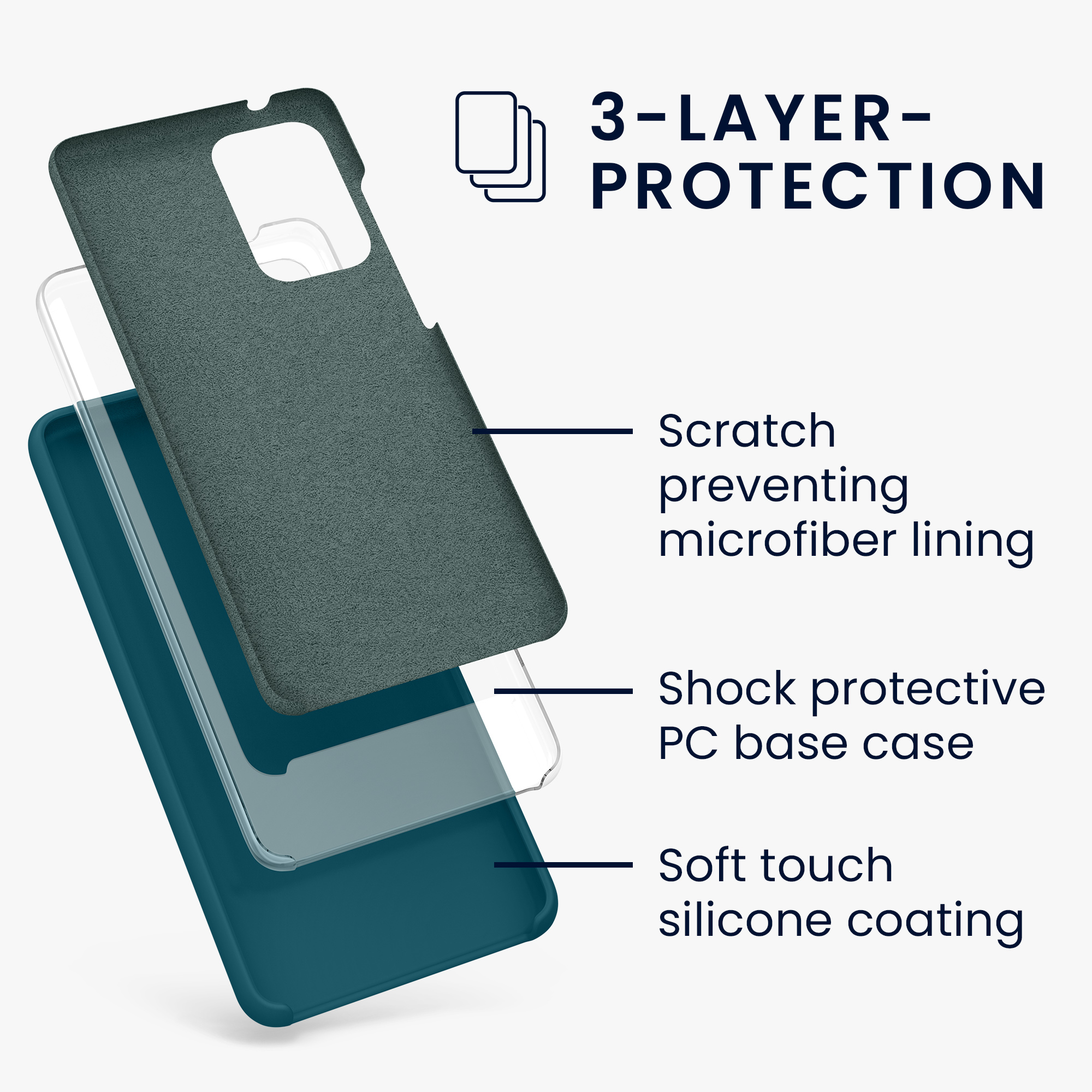 Kryt na mobil Samsung Galaxy A52 / A52 5G / A52s 5G kwmobile TPU Matná petrolejová
