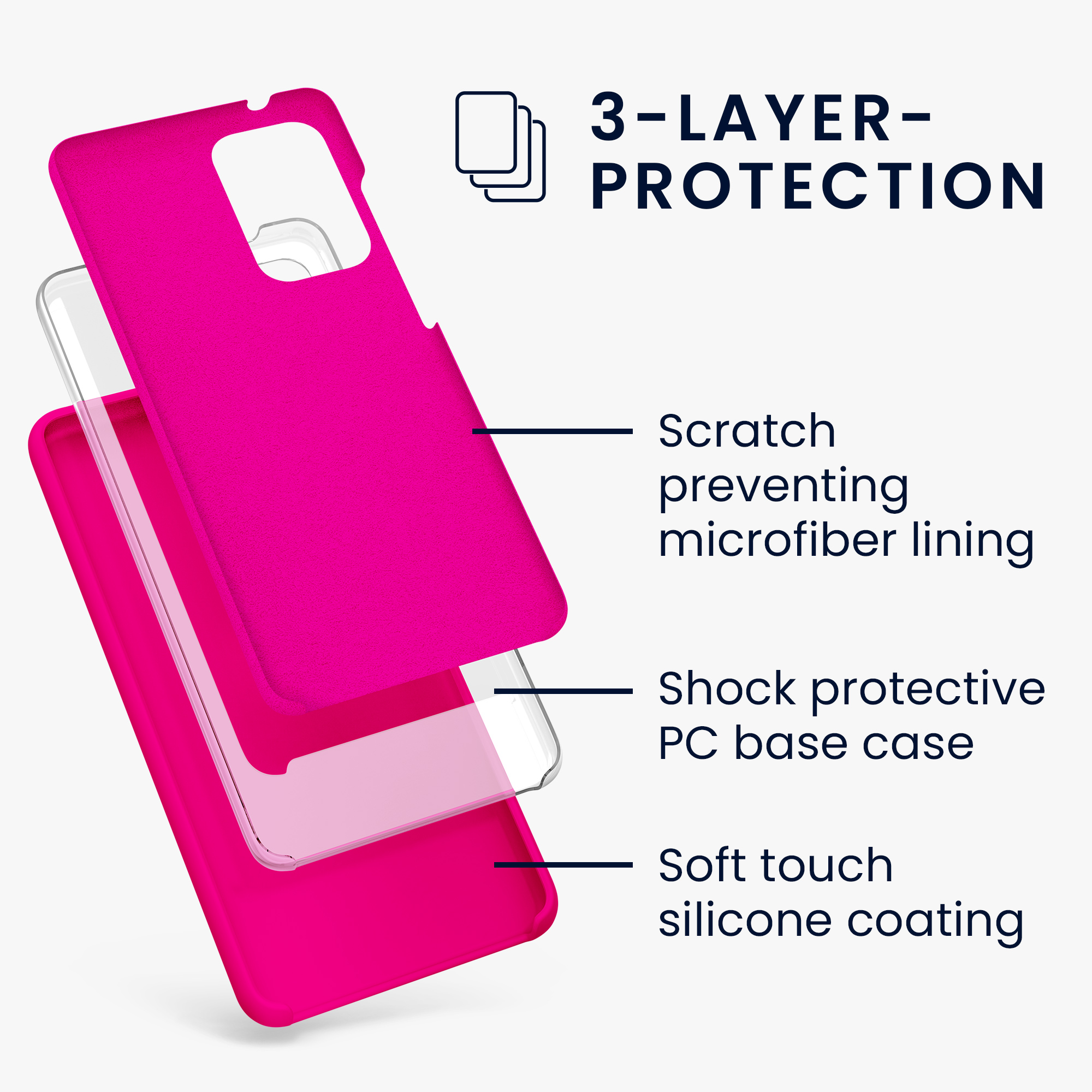 Kryt na mobil Samsung Galaxy A52 / A52 5G / A52s 5G kwmobile TPU Neonová růžová