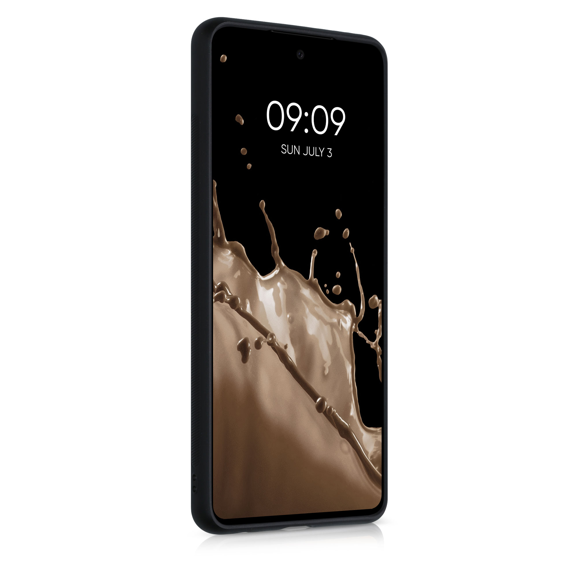Dřevěný kryt na mobil Samsung Galaxy A52 / A52 5G / A52s 5G kwmobile TPU rámeček Tmavě hnědá