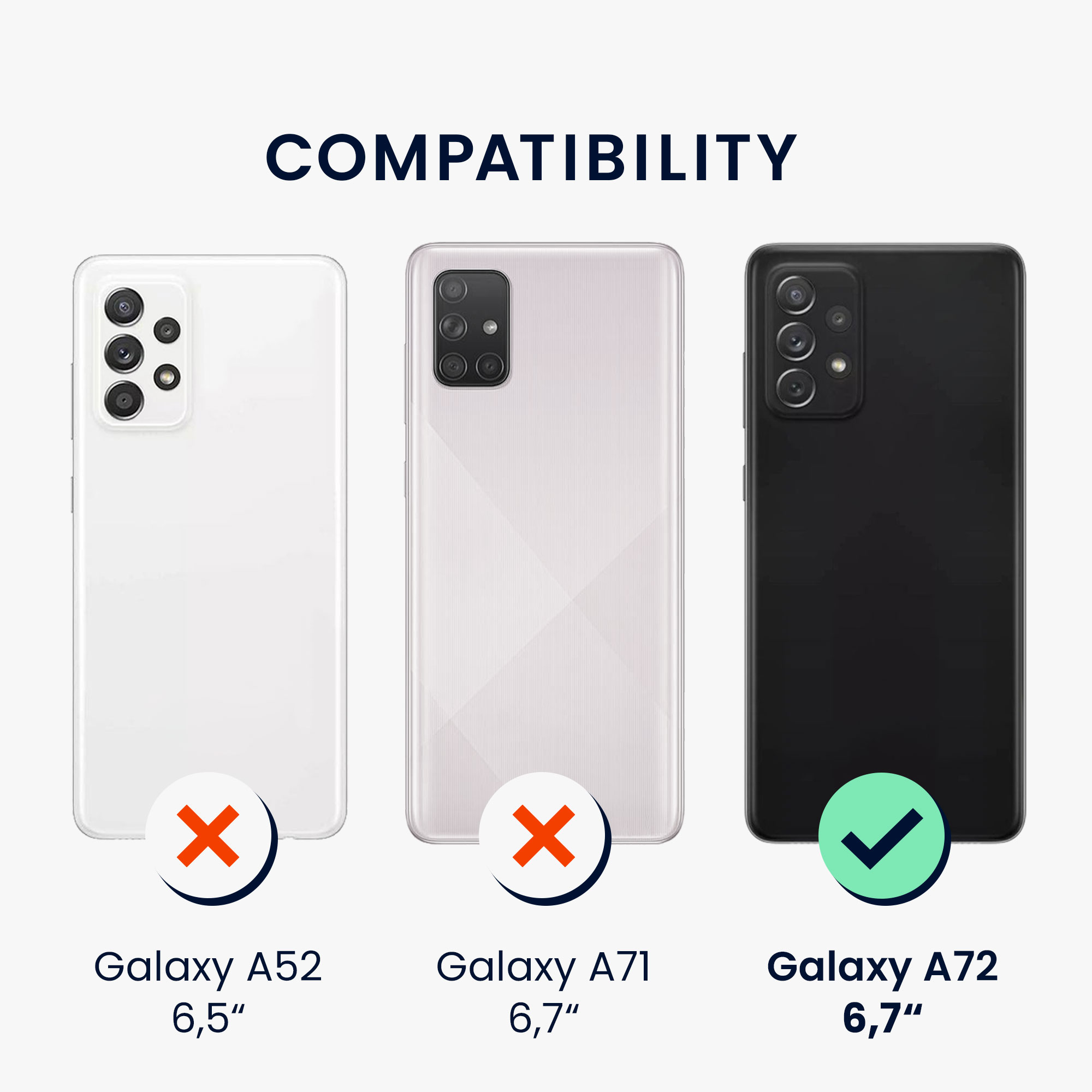 Kryt na mobil Samsung Galaxy A72 kwmobile TPU Arctic Night