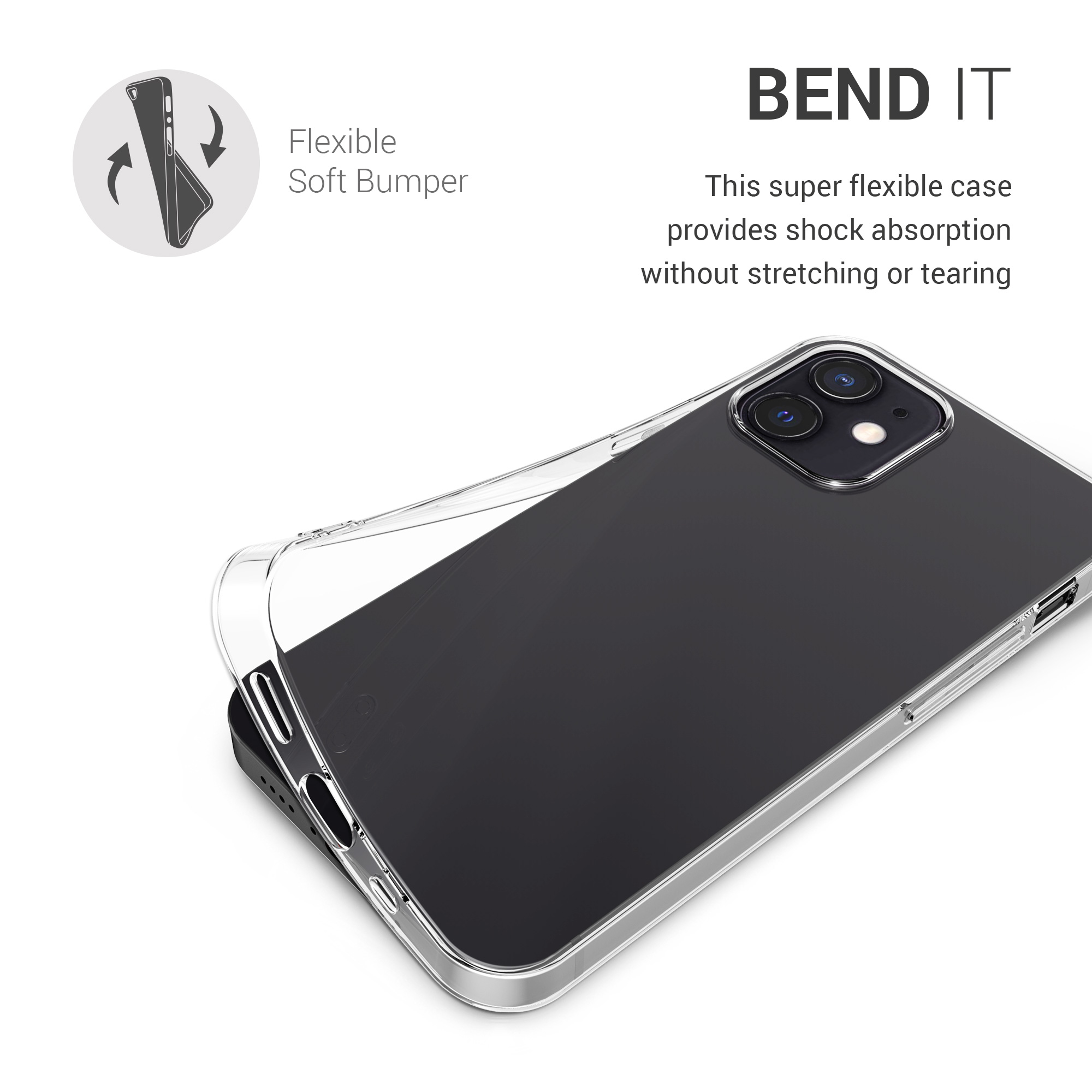 Pouzdro pro Apple iPhone 12 mini kwmobile tenké TPU - transparentní