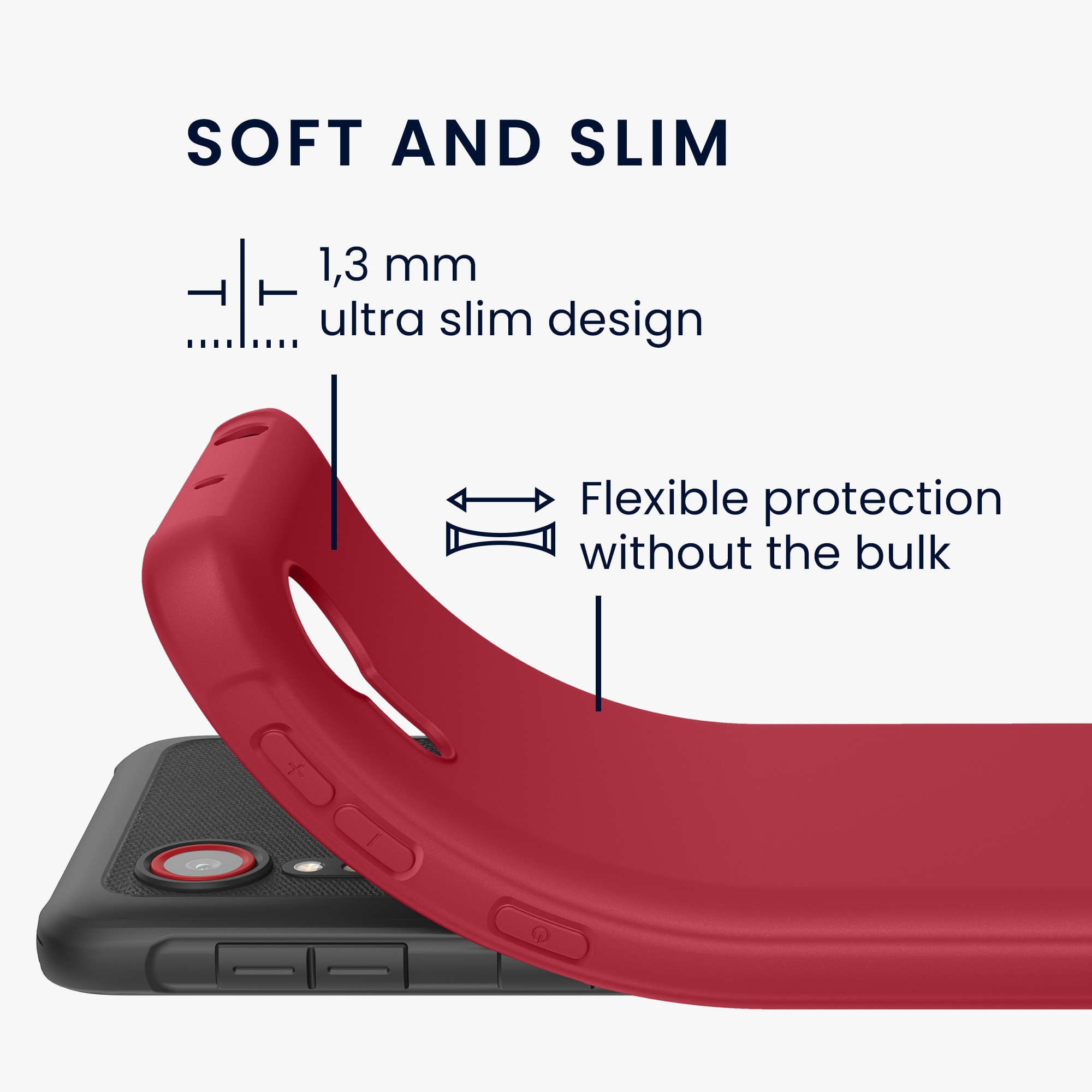 Kryt na mobil Samsung Galaxy Xcover 5, nárazuvzdorný - kwmobile, višňový