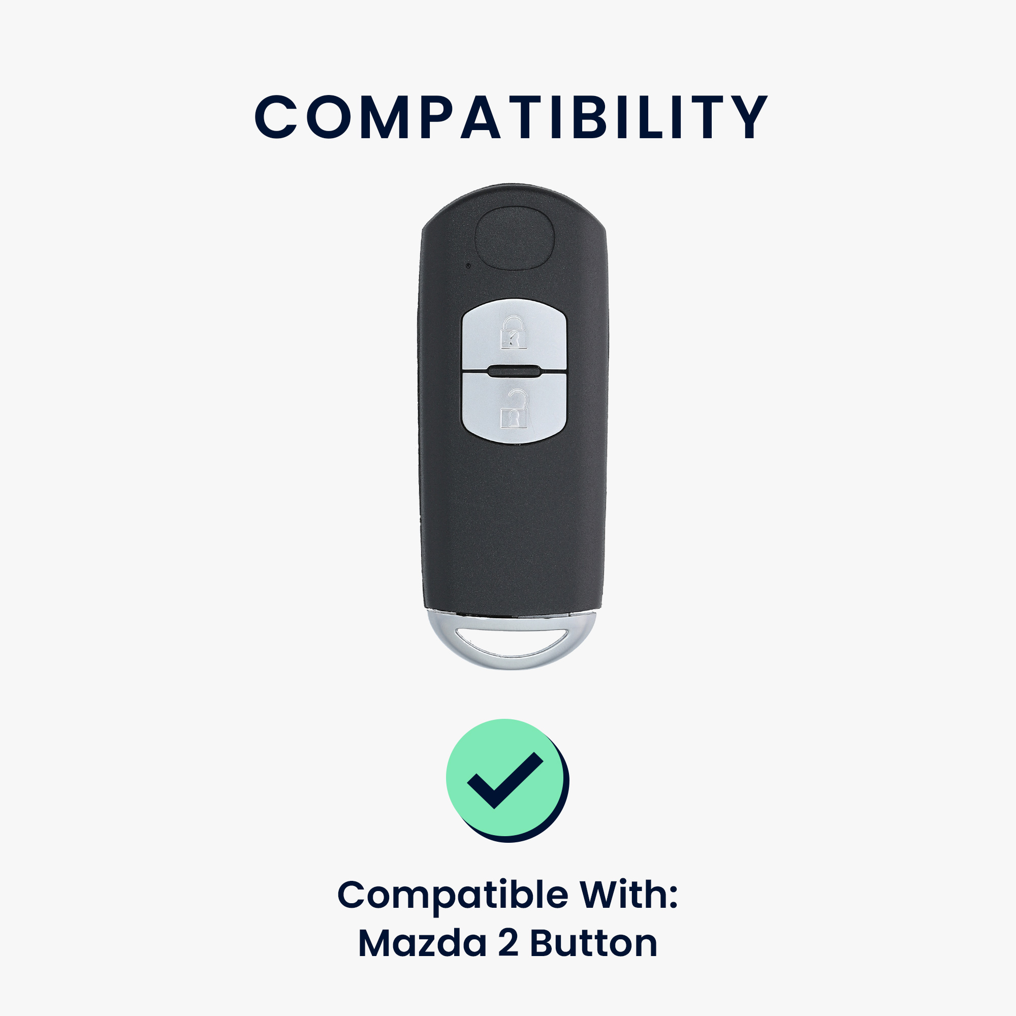 Obal na klíč od auta pro Mazda klíč se 2 tlačítky a funkcí Keyless Go kwmobile TPU - matná černá / černá