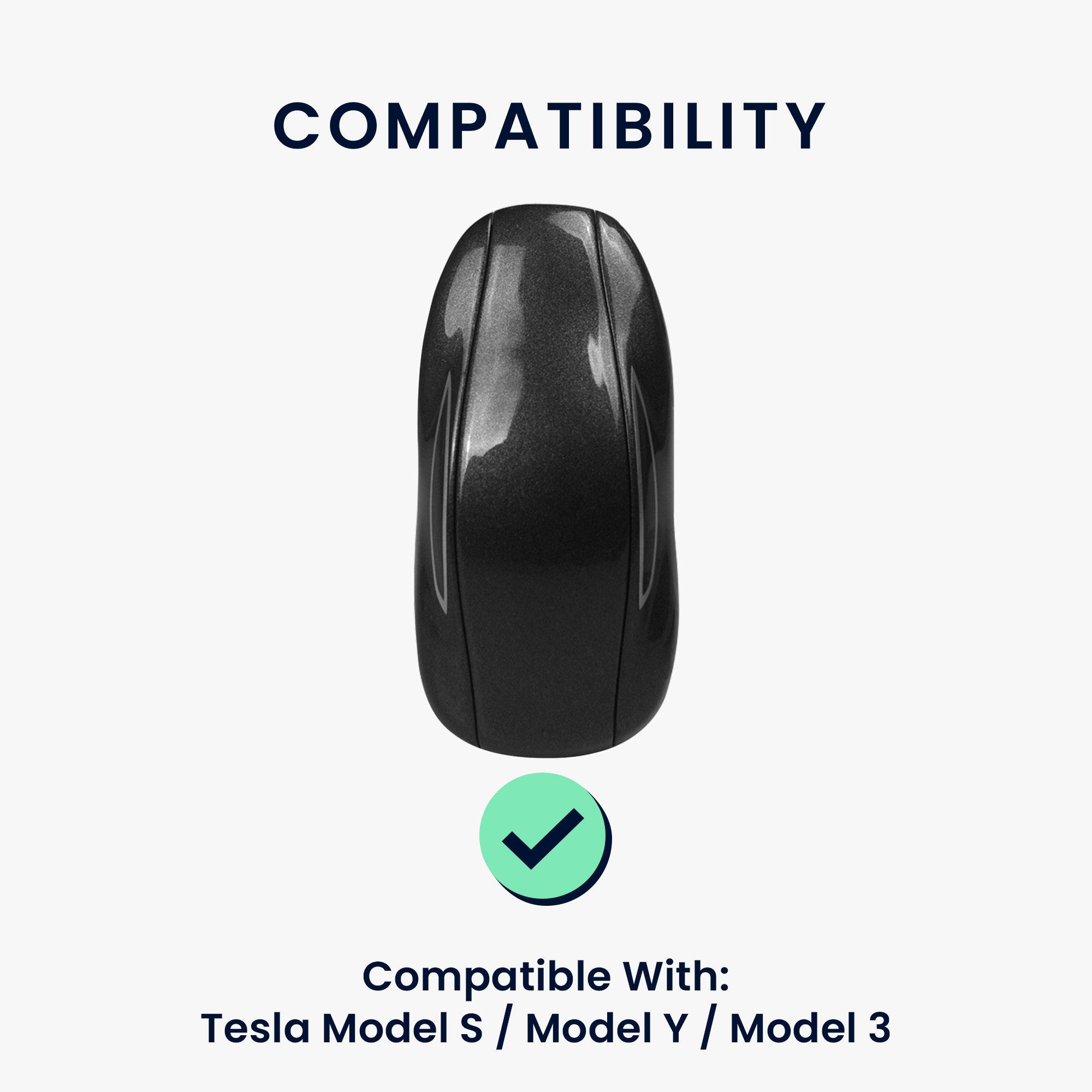 Pouzdro na klíč od auta Tesla Model S / Model Y / Model 3 kwmobile - stříbrná lesklá