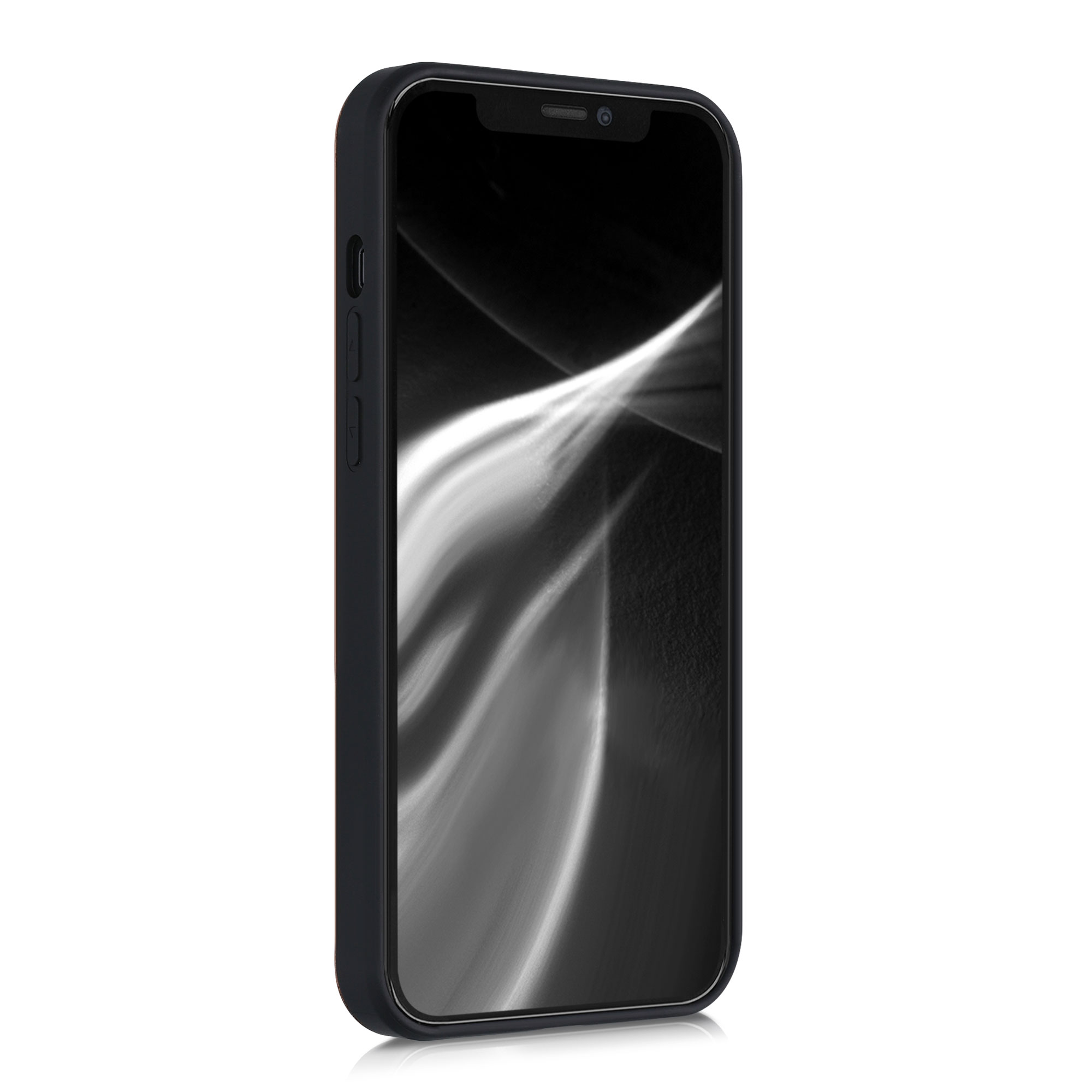 Dřevěný kryt kwmobile pro iPhone 12 mini - tmavě hnědá