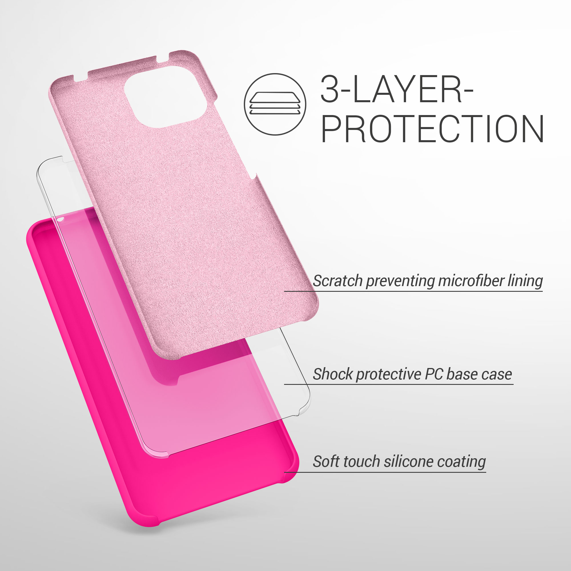 Kryt na mobil Xiaomi 11 Lite NE kwmobile TPU neonově růžový