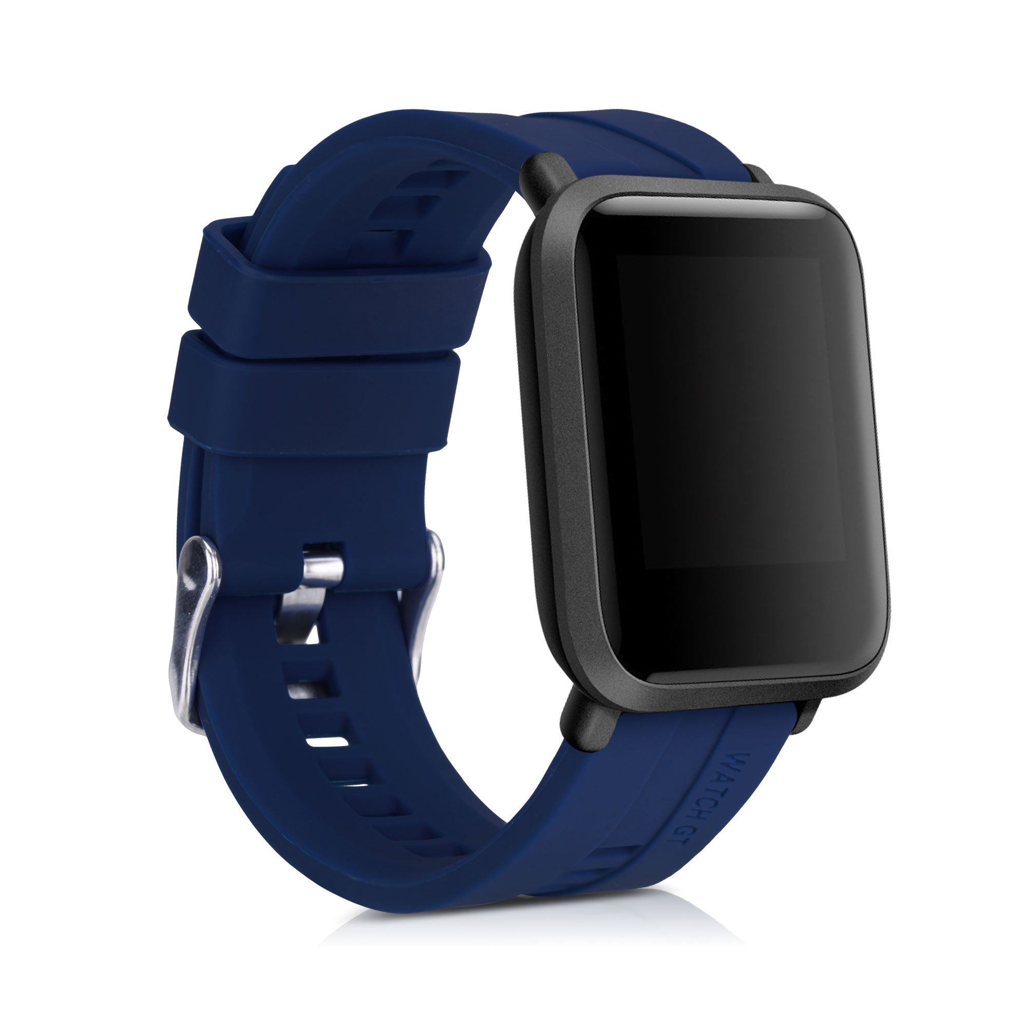Řemínky pro Huami Amazfit Bip / Bip Lite kwmobile silikonové - černá / tmavě modrá
