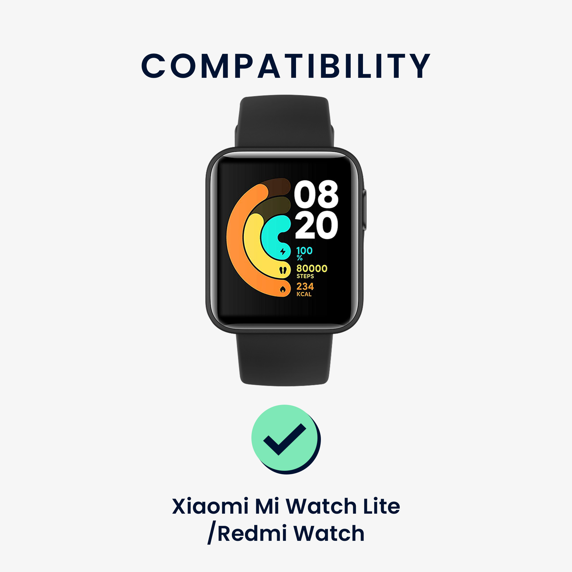 Řemínek kwmobile pro Xiaomi Mi Watch Lite / Redmi Watch - Černá / tmavě modrá