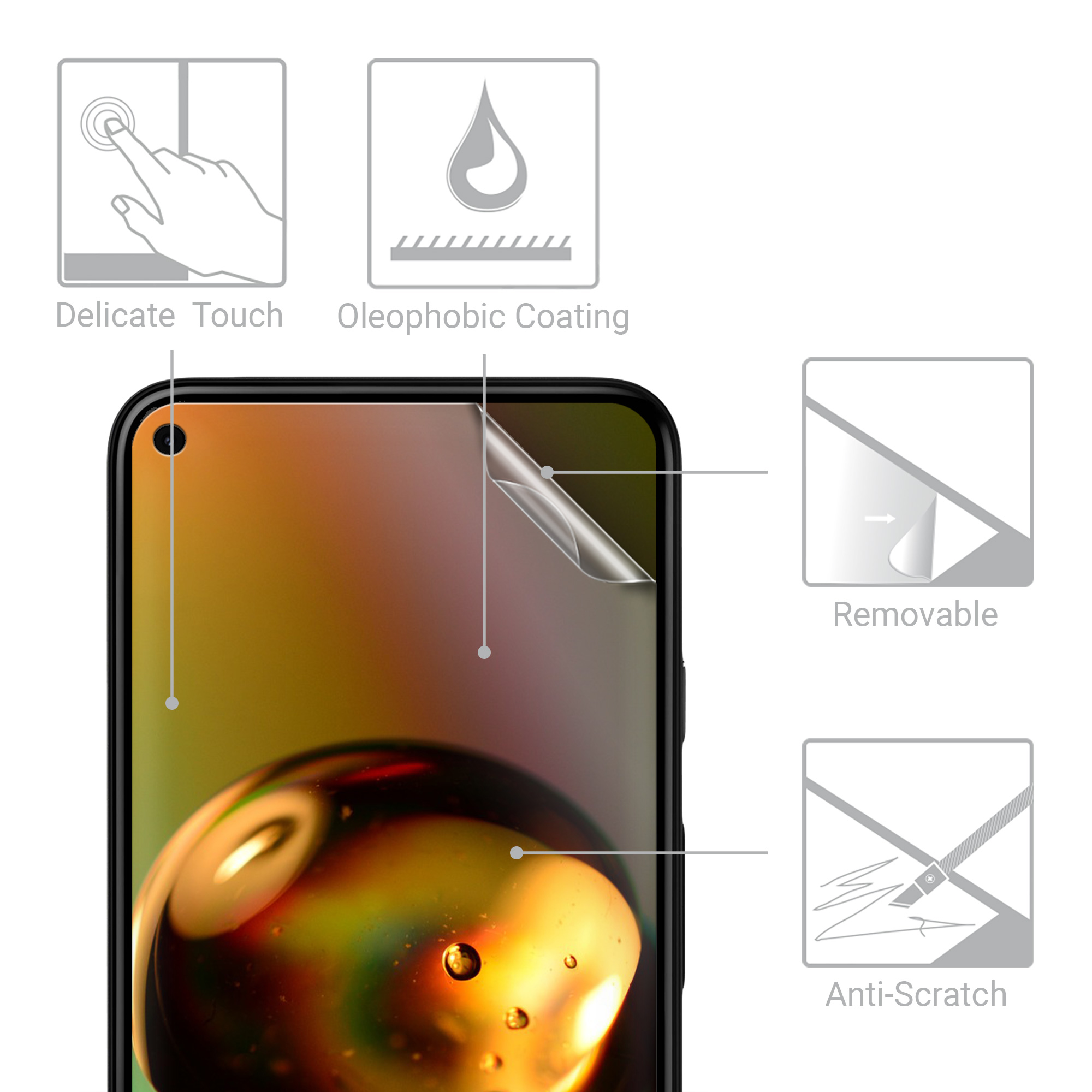 Zadní kryt kwmobile pro Google Pixel 5 - 3x ultra-clear transparent phone films
