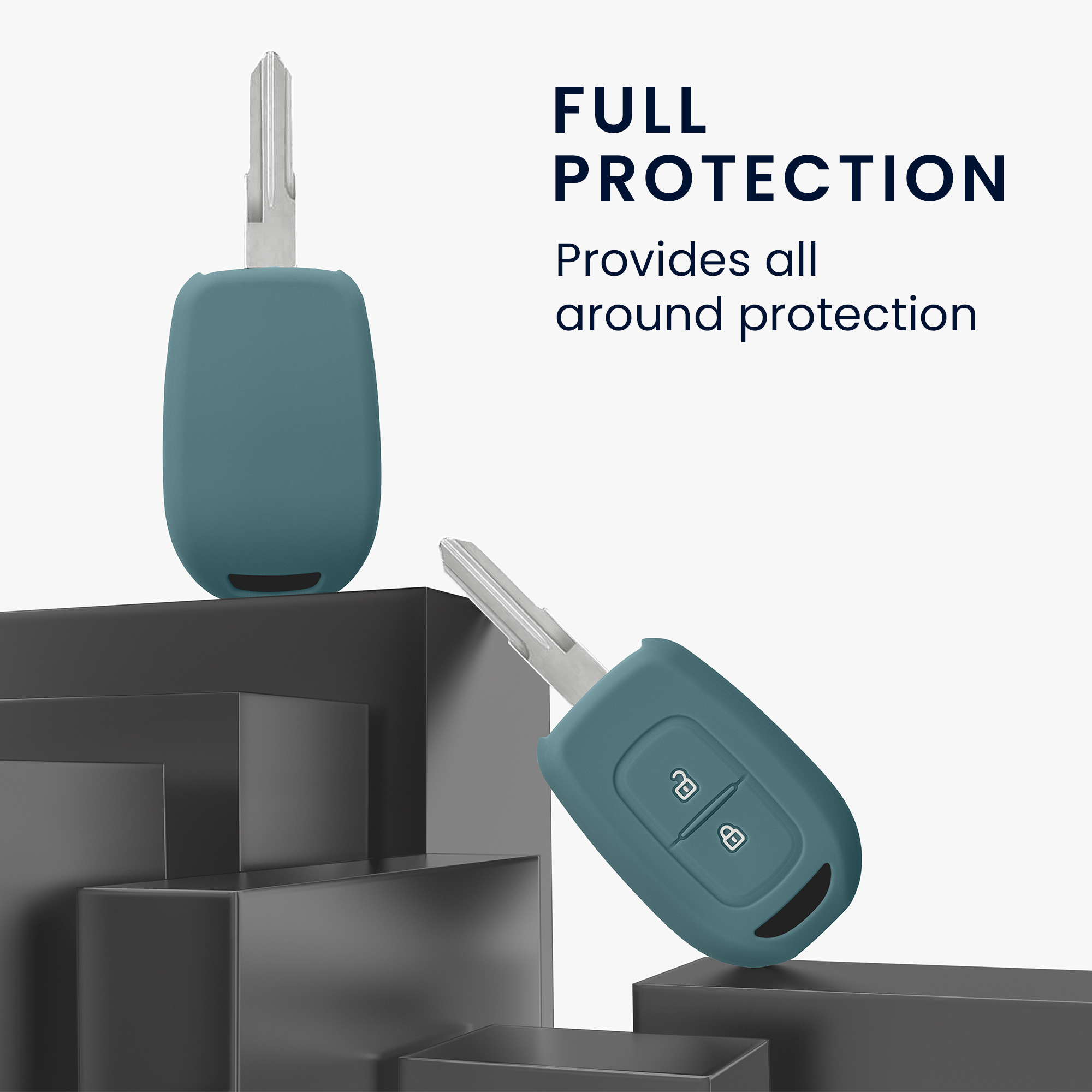 Pouzdro na klíč od auta Renault Dacia 2 Button Remote Control Car Key kwmobile - arktické noci