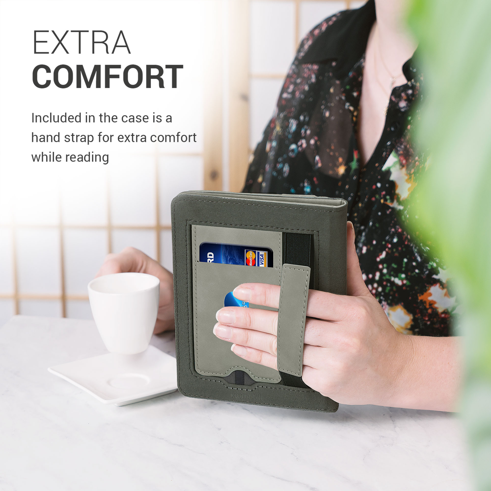 Pouzdro na čtečku Pocketbook Touch Lux 4/5/Touch HD 3/Color (2020)/ Vivlio Lux 5 kwmobile - šedá