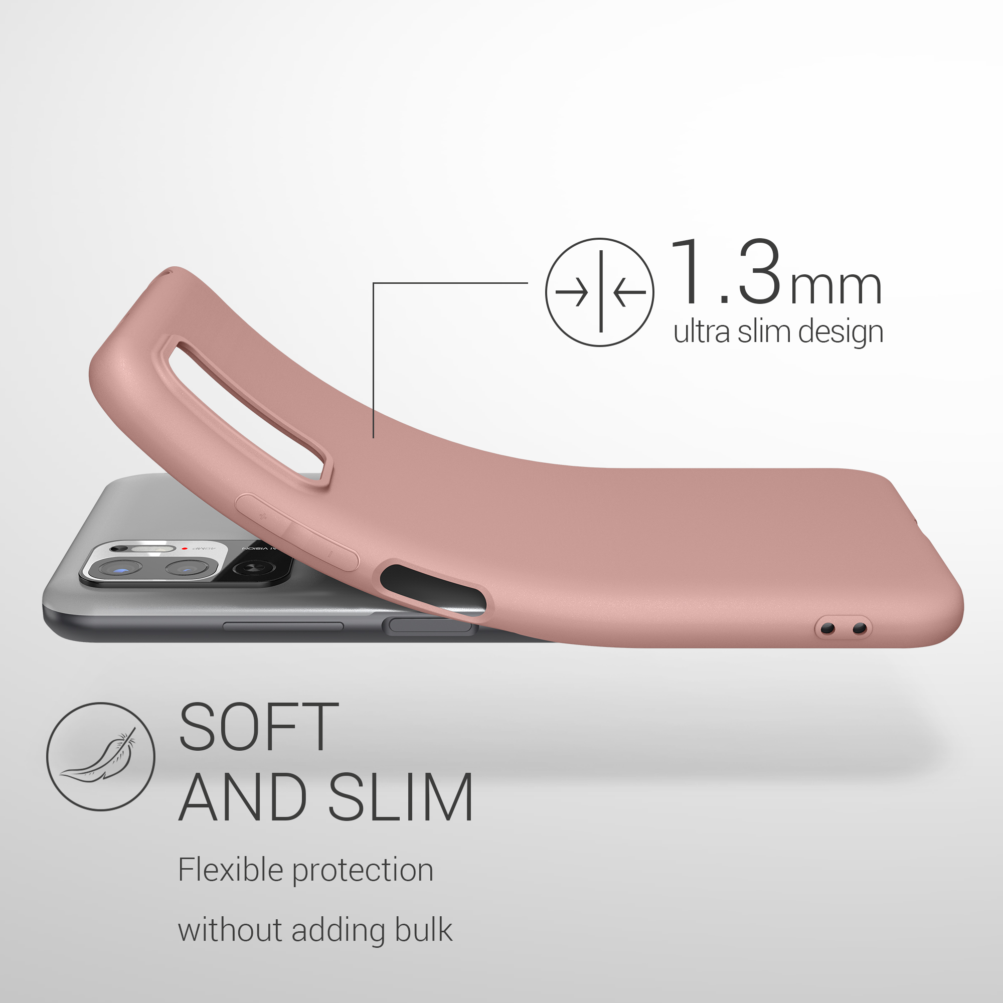 Kryt Xiaomi Redmi Note 10 5G silikonový TPU červená kwmobile