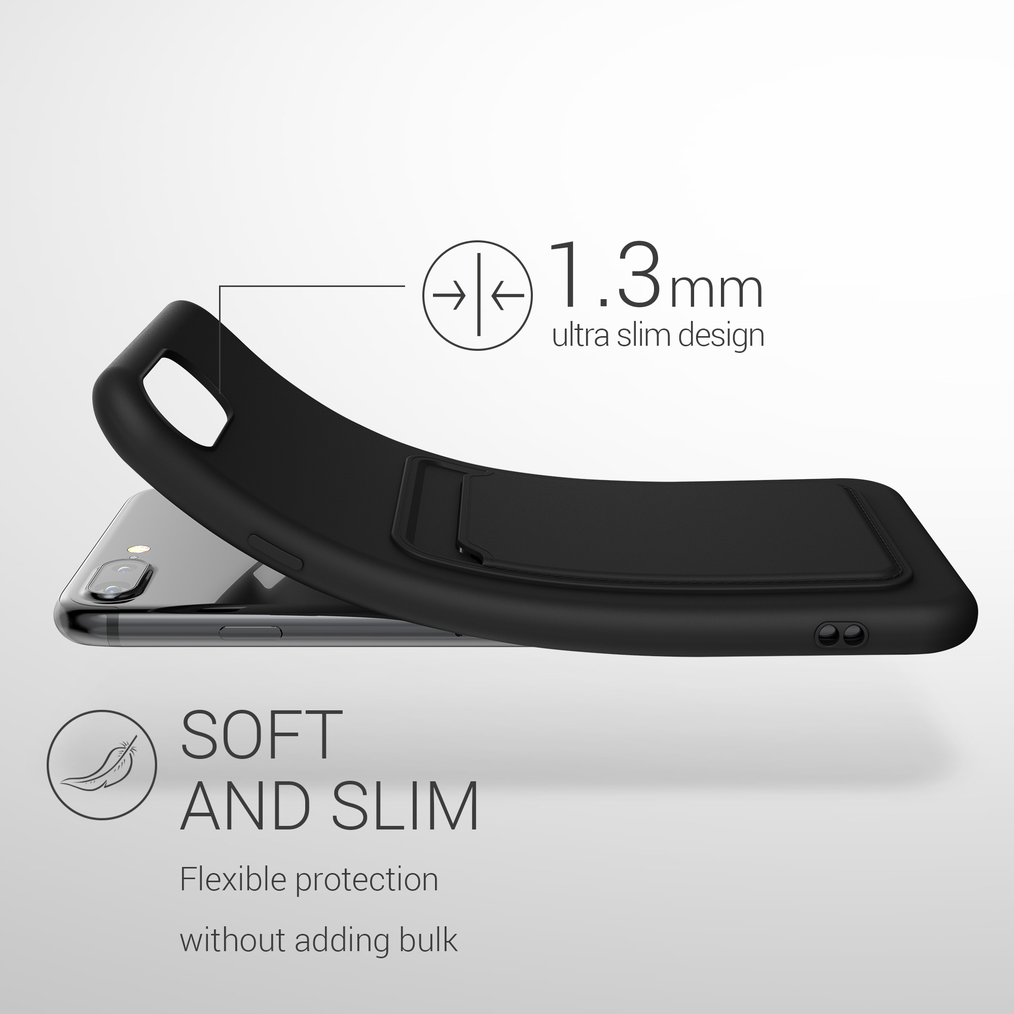 Silikonový kryt kwmobile pro Apple iPhone 7 Plus / iPhone 8 Plus - černá