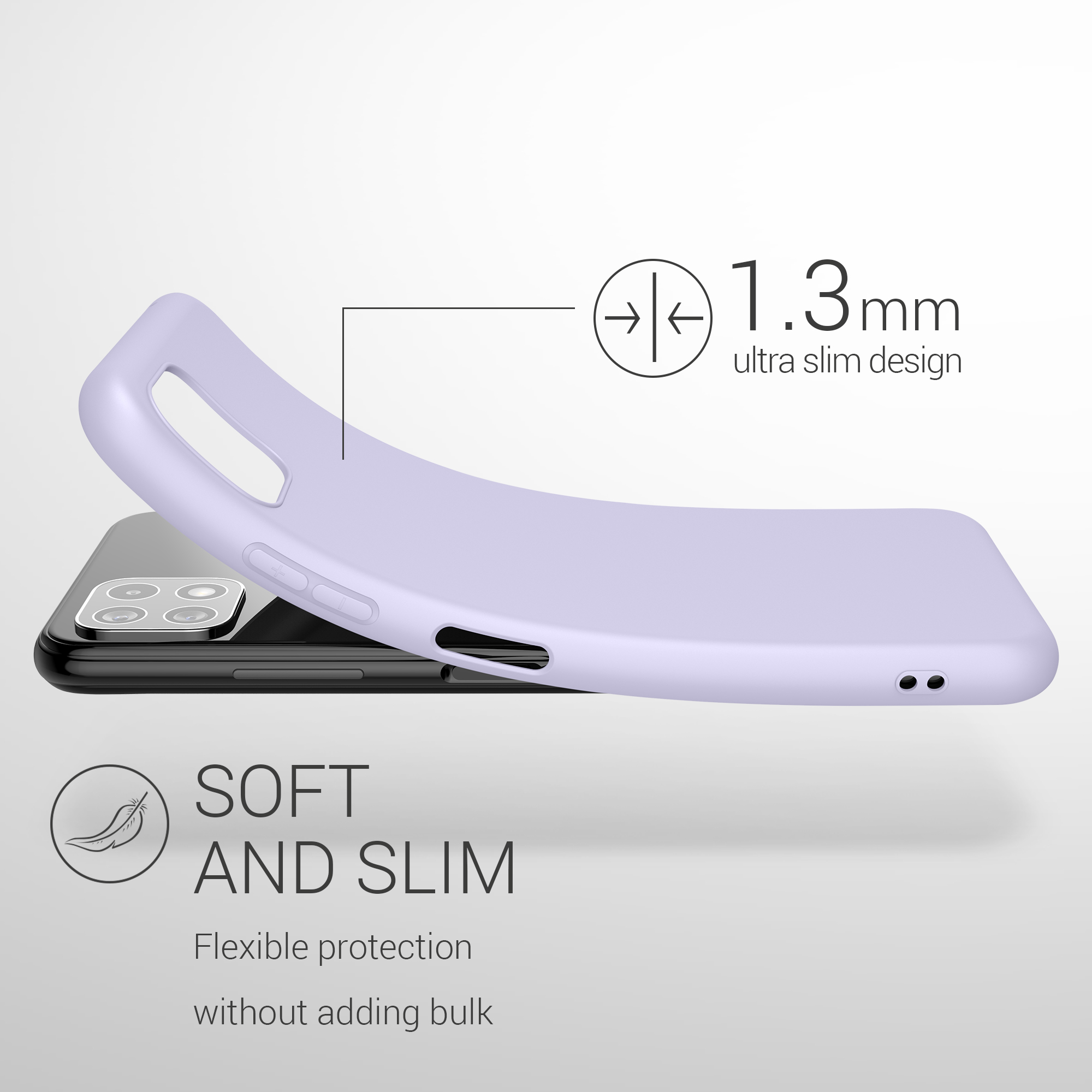 Kryt na mobil Samsung Galaxy A22 5G kwmobile TPU Levandulová
