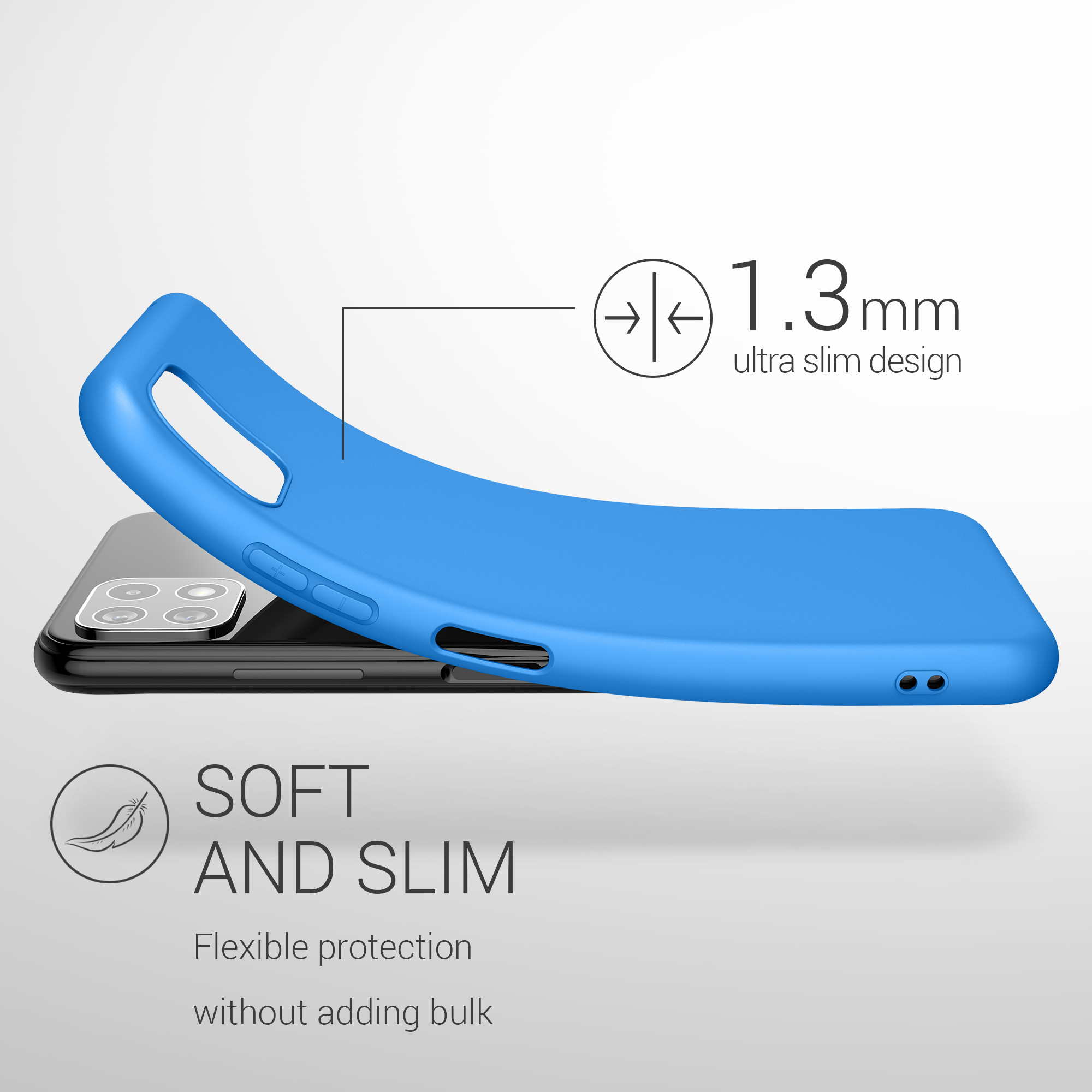 Kryt na mobil Samsung Galaxy A22 5G kwmobile TPU Zářivá modrá