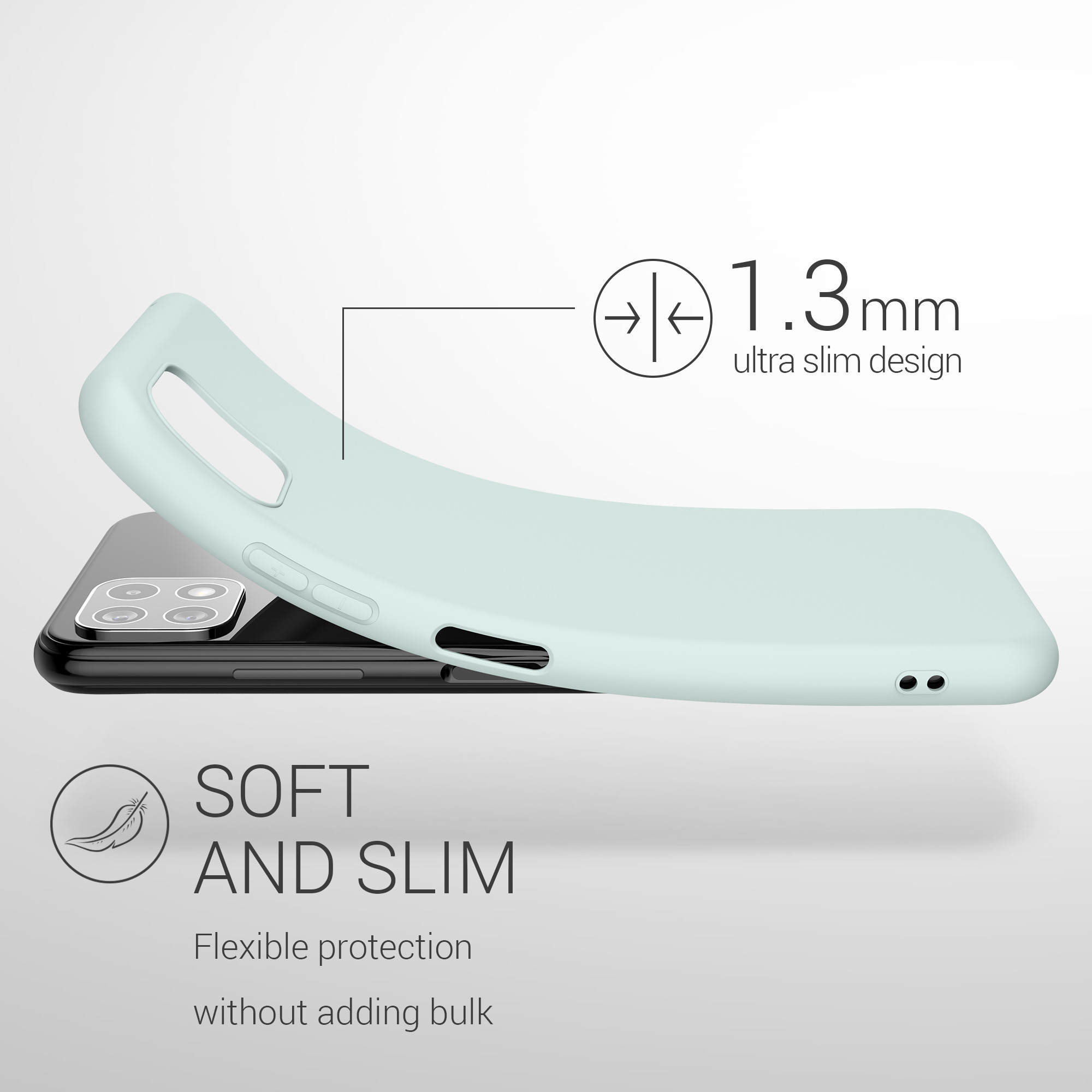 Kryt na mobil Samsung Galaxy A22 5G kwmobile TPU Chladná mátová