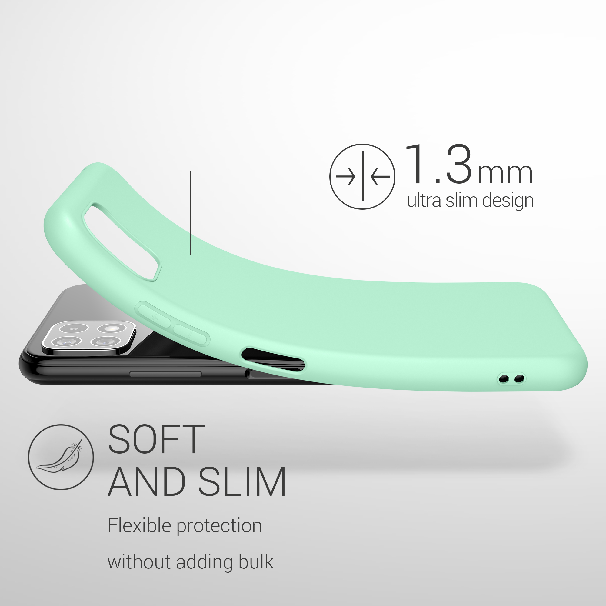 Kryt na mobil Samsung Galaxy A22 5G kwmobile TPU Matná mátová