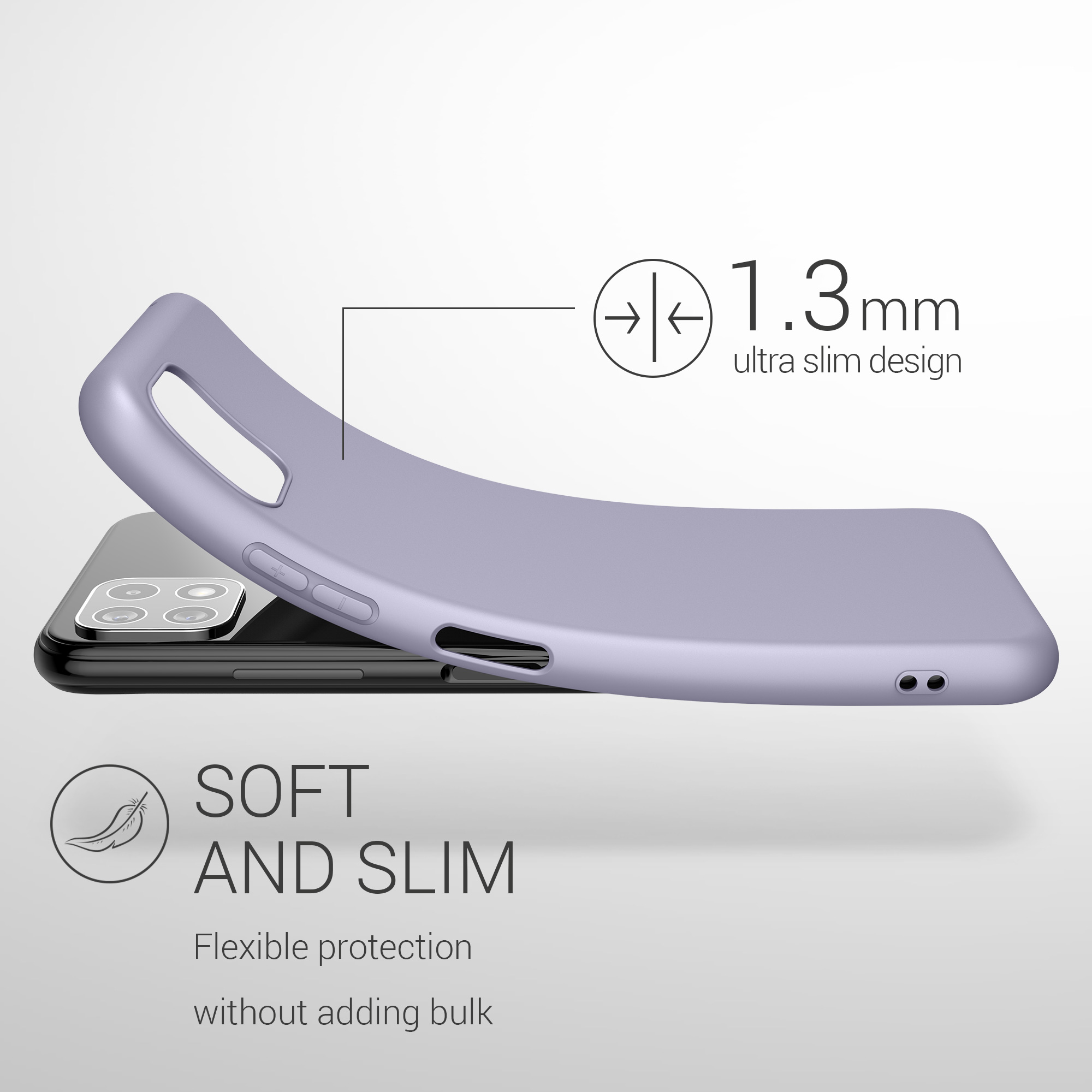 Kryt na mobil Samsung Galaxy A22 5G kwmobile TPU Světlá levandule