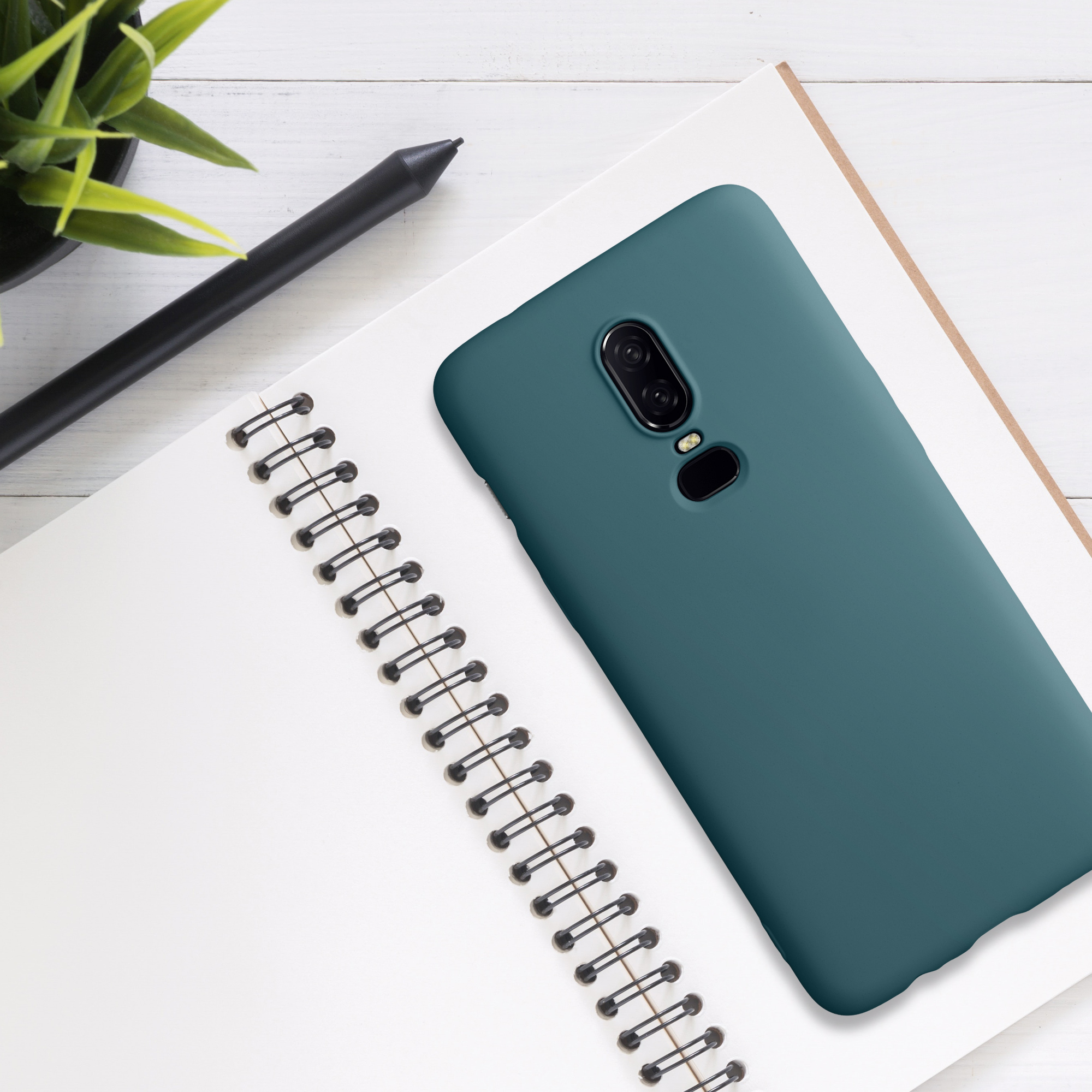 Kryt na mobil OnePlus 6 kwmobile TPU petrolejová matná