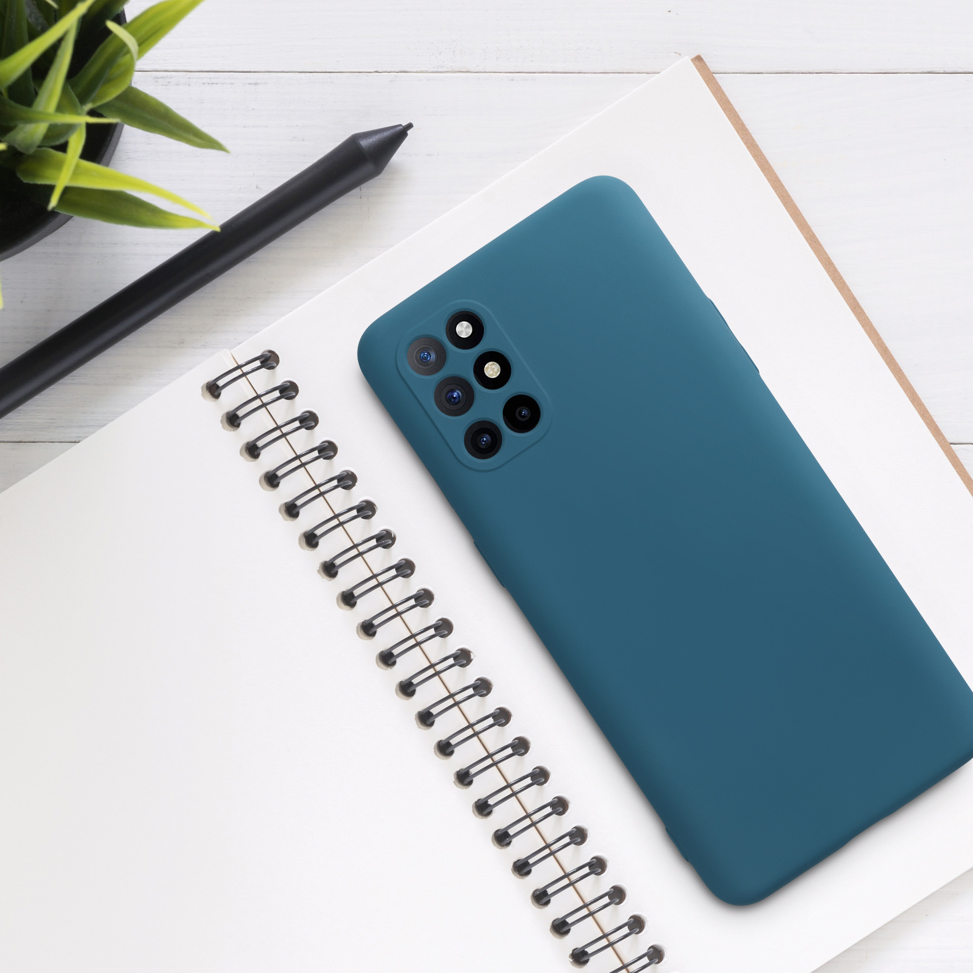 Pouzdro pro OnePlus 8T kwmobile tenké ochranné silikonové - matná petrolejová