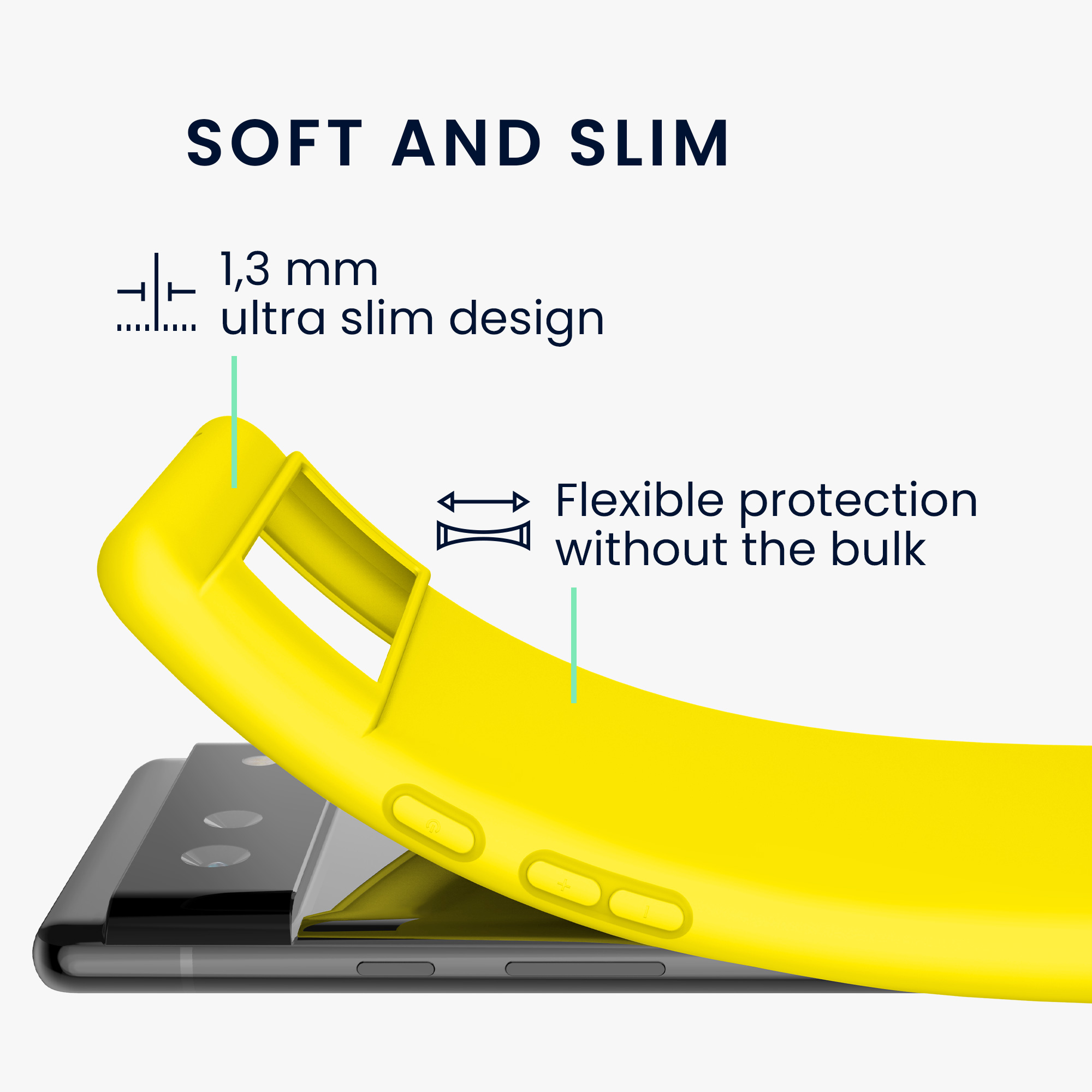 Silikonový kryt kwmobile pro Google Pixel 6 - žlutá