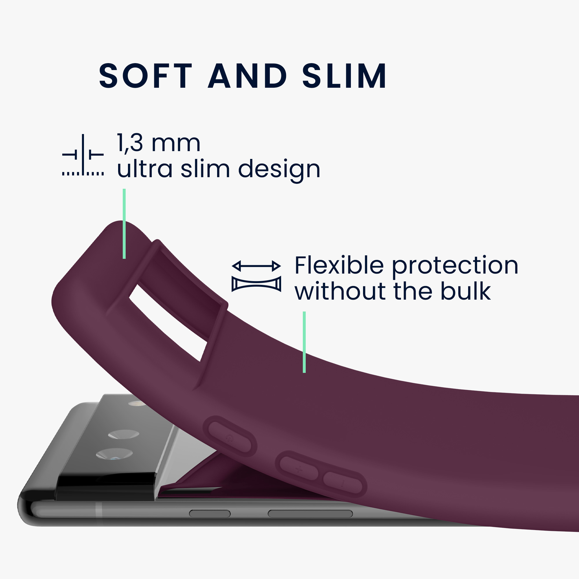Silikonový kryt kwmobile pro Google Pixel 6 - vínově fialová