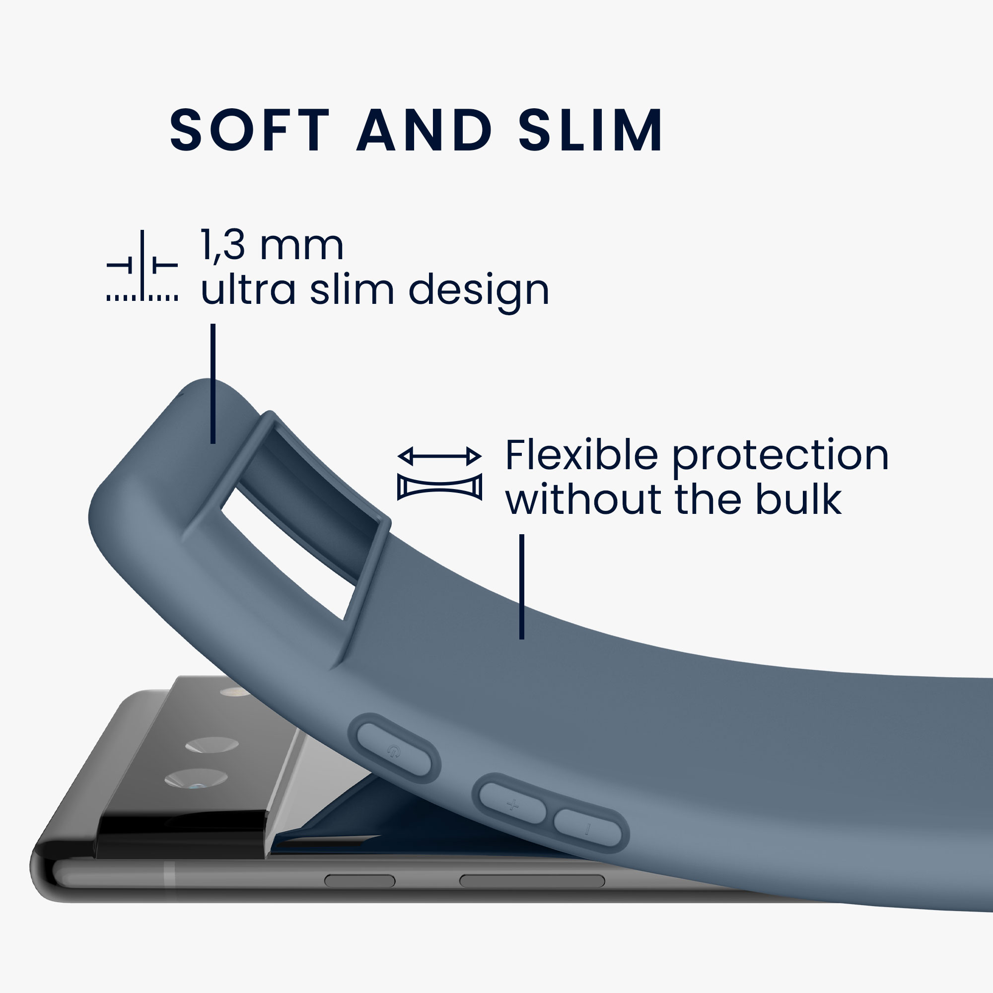 Silikonový kryt kwmobile pro Google Pixel 6 - tmavě šedá