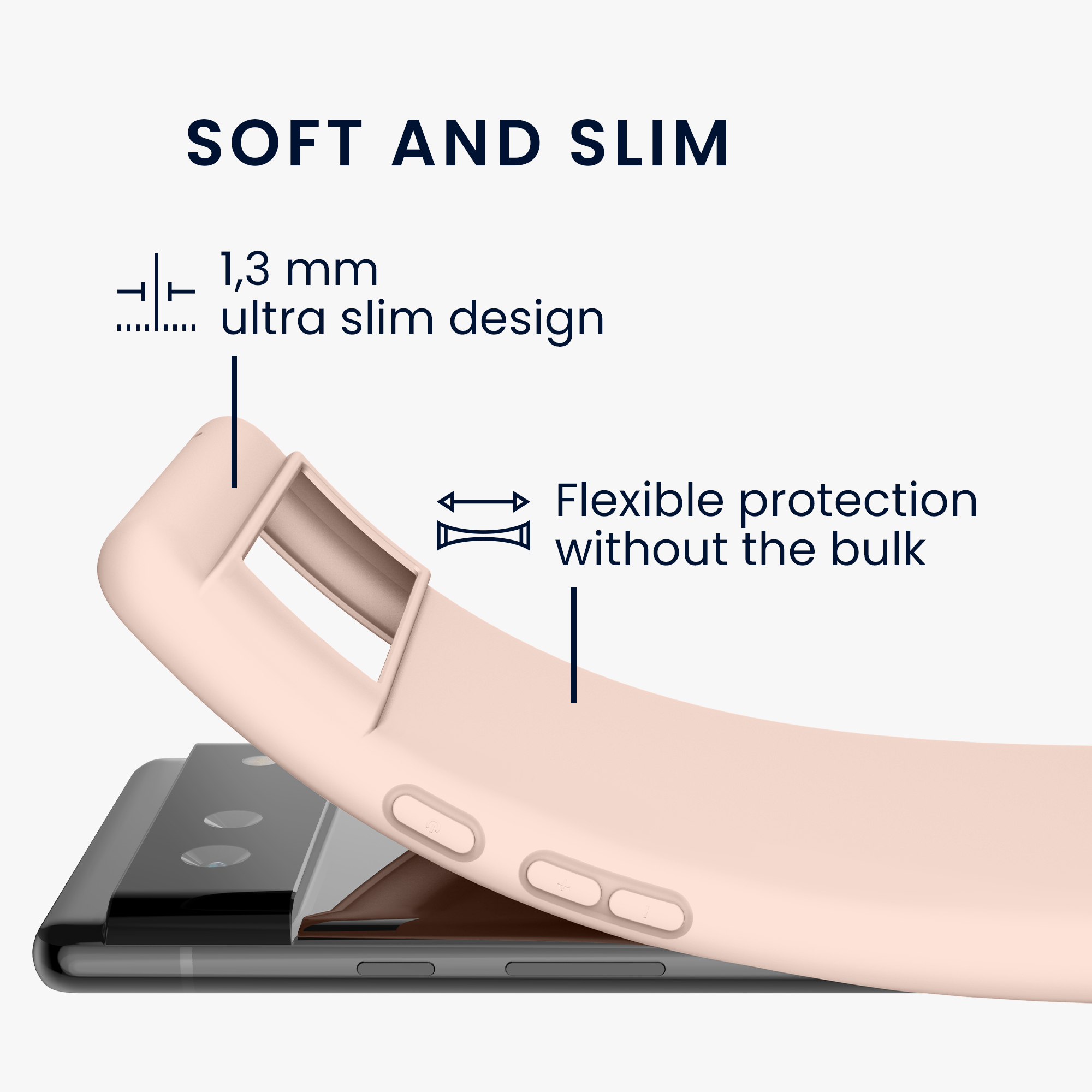 Silikonový kryt kwmobile pro Google Pixel 6 - krémová
