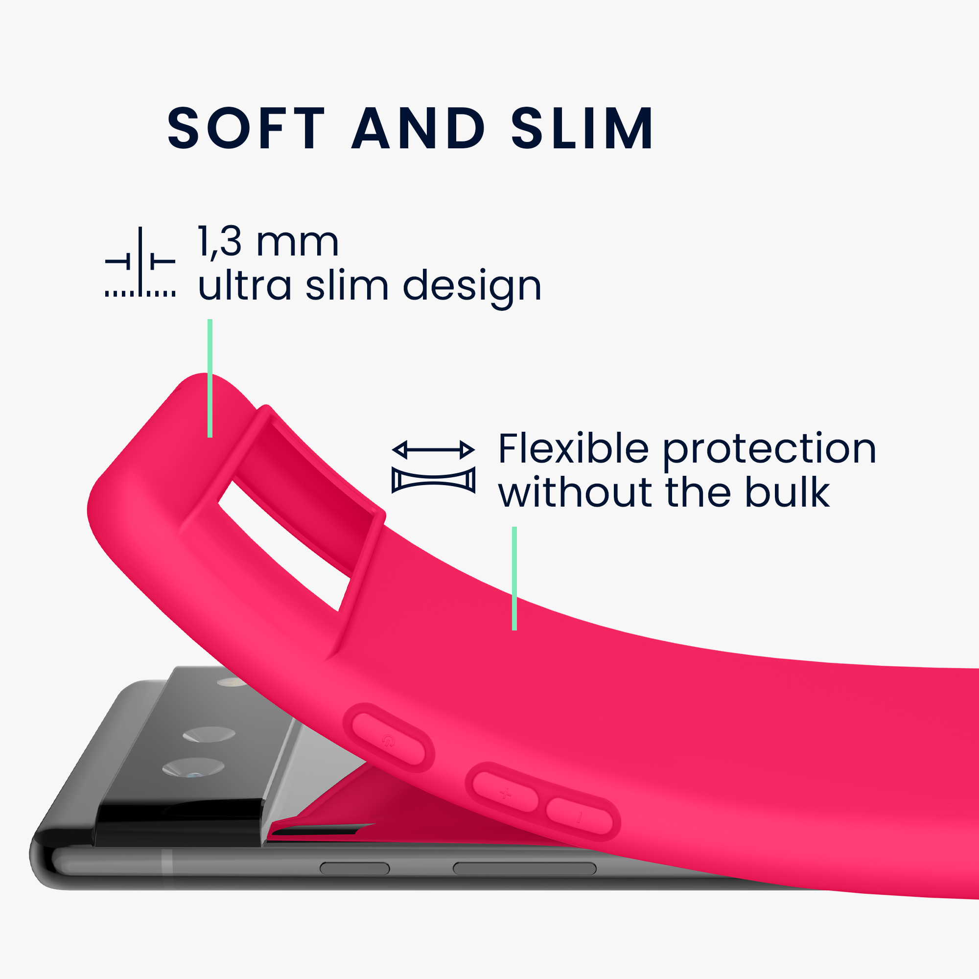 Pouzdro pro Google Pixel 6 kwmobile TPU - neonově růžová