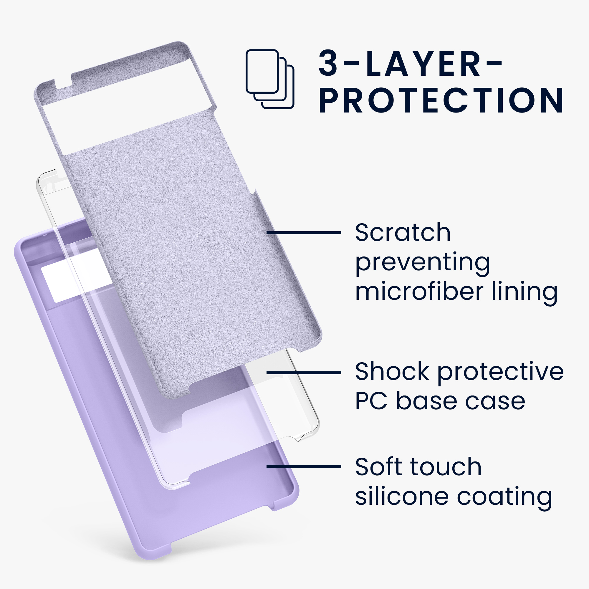 Silikonový kryt kwmobile pro Google Pixel 6 - levandulová