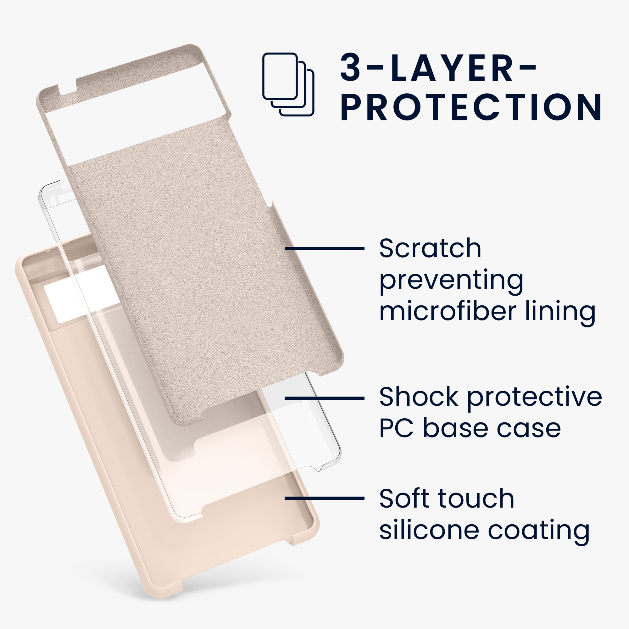 Zadní kryt kwmobile pro Google Pixel 6 - wireless charging cream matte